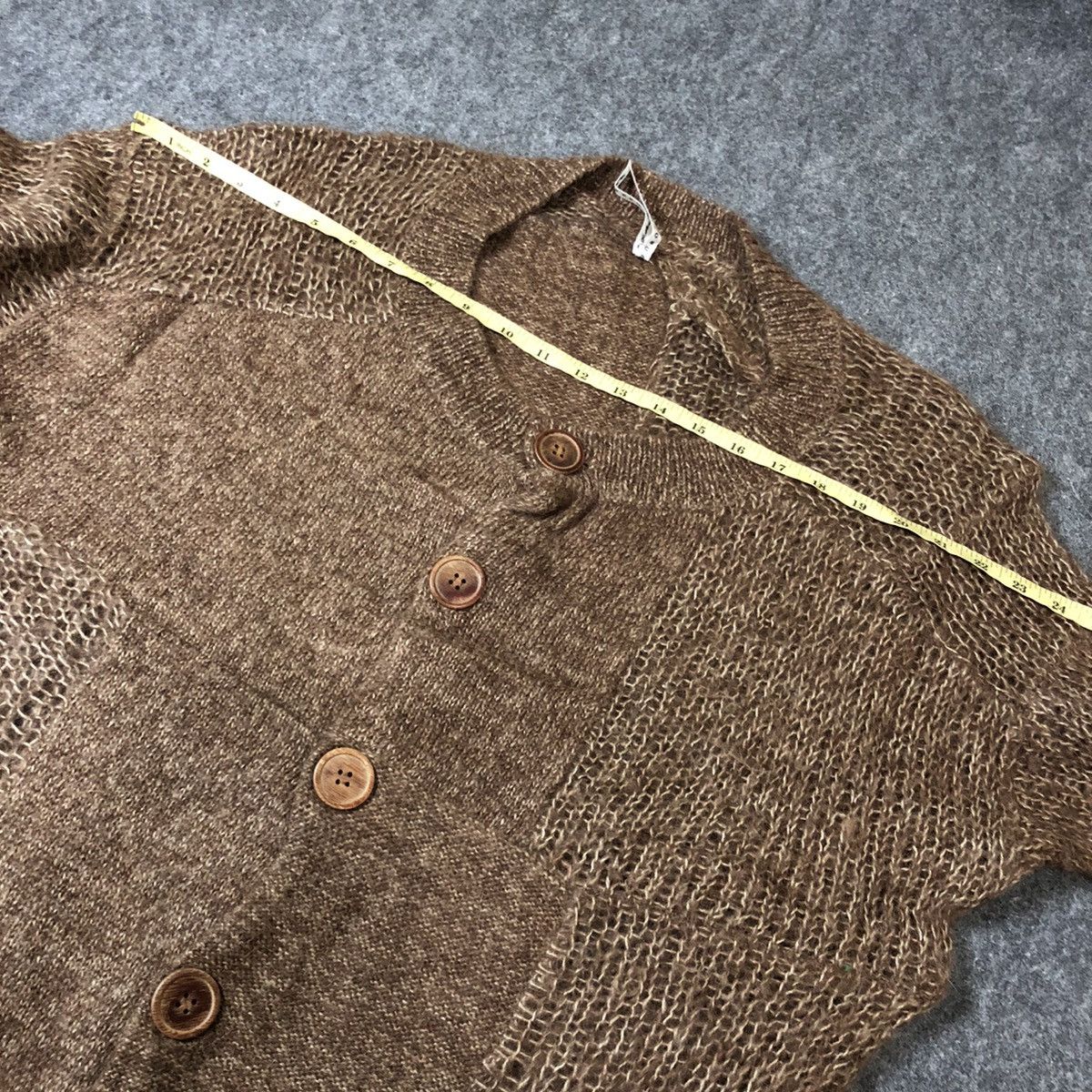 Issey Miyake × Sunao Kuwahara Sunao Kuwahara Mixed Knit Cardigan sheer and chunky alpaca Size M / US 6-8 / IT 42-44 - 13 Thumbnail