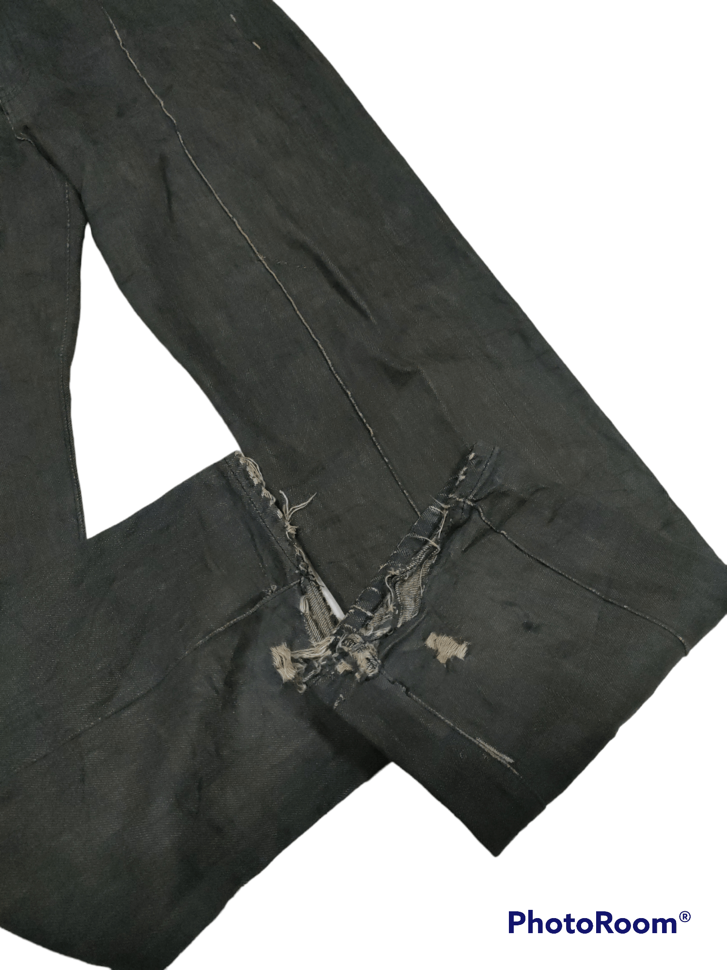 If Six Was Nine × Japanese Brand × Neighborhood Distressed NBHD Selvedge Jeans Size US 35 - 9 Thumbnail