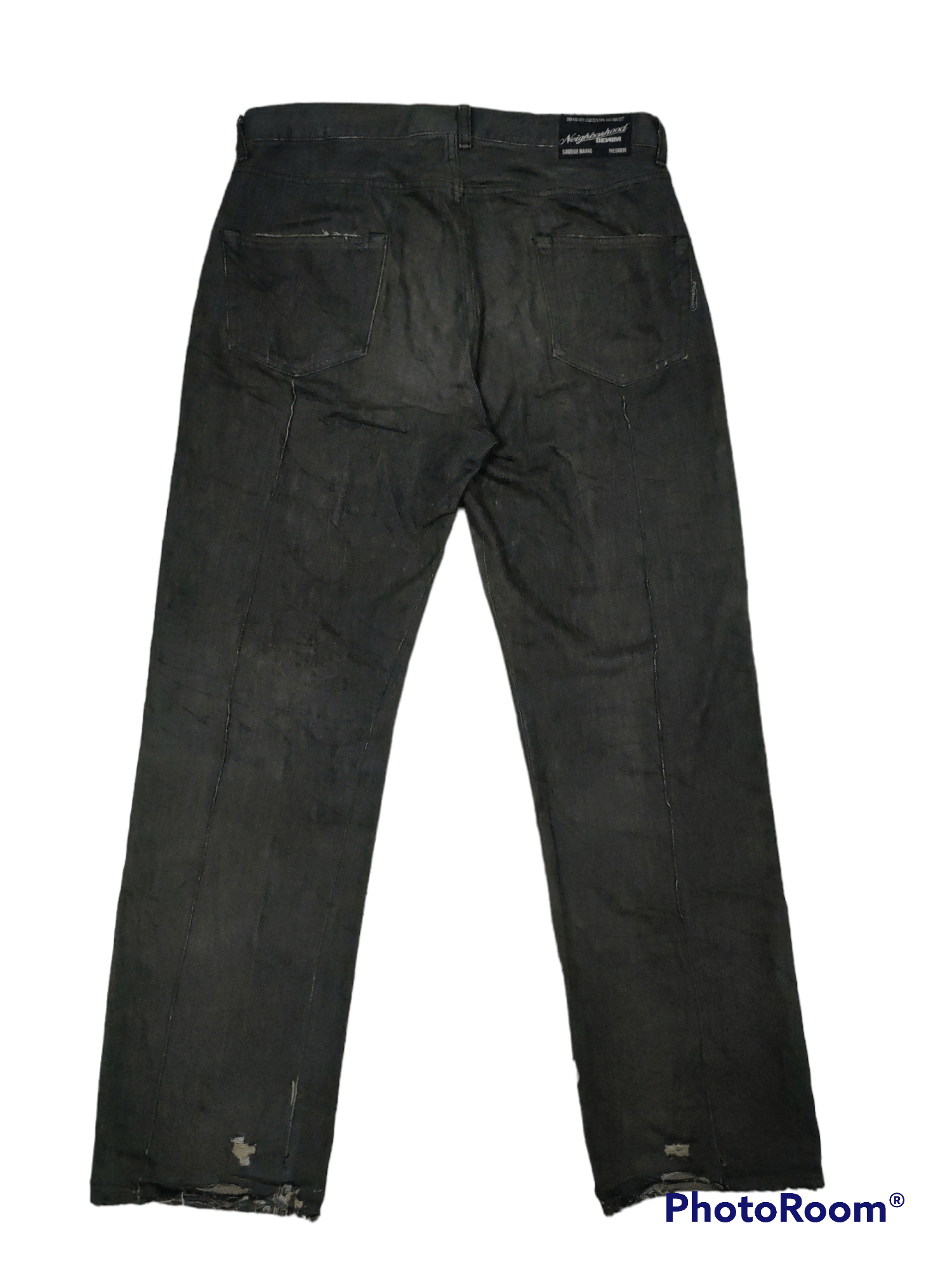 If Six Was Nine × Japanese Brand × Neighborhood Distressed NBHD Selvedge Jeans Size US 35 - 7 Thumbnail