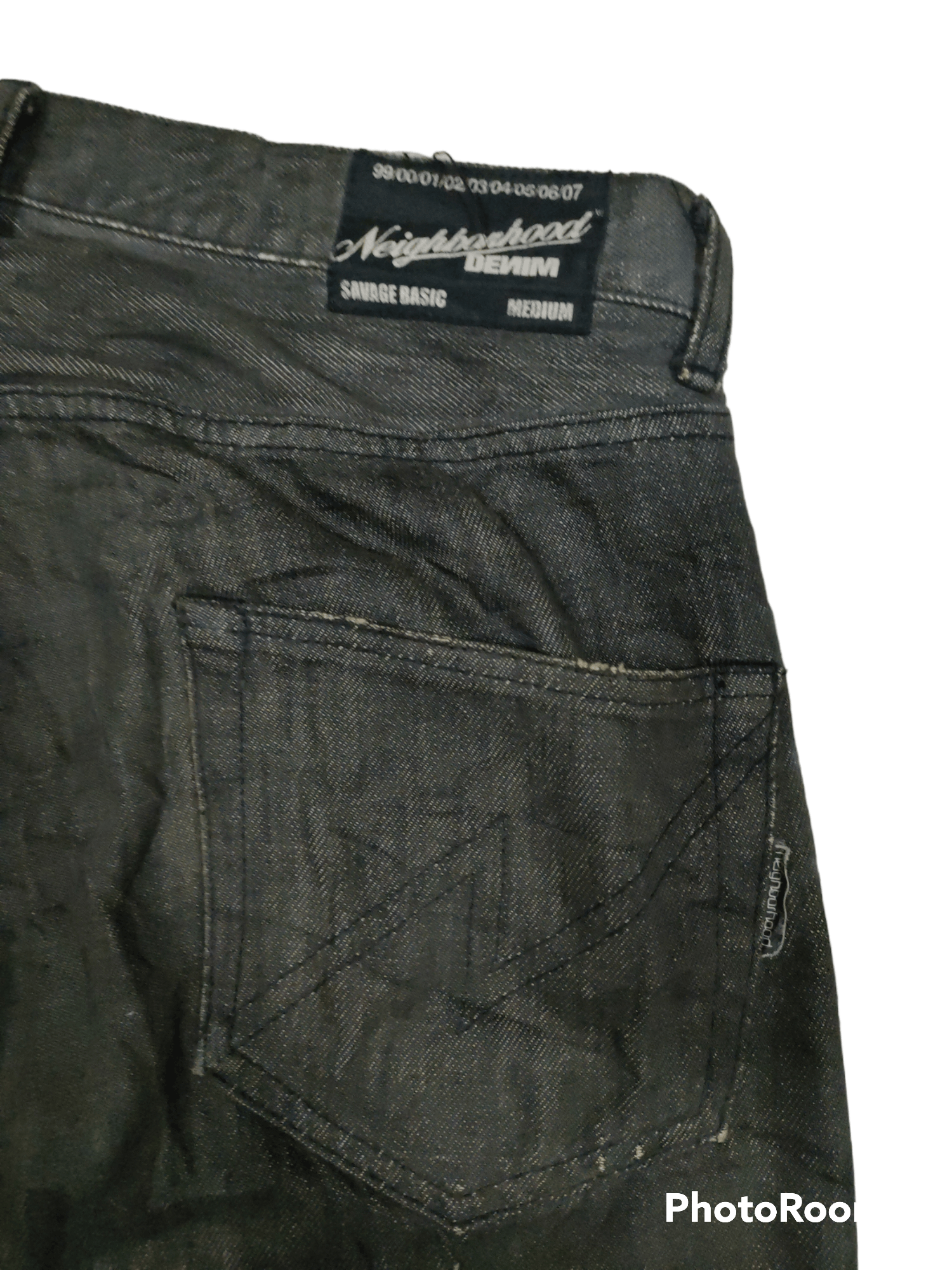 If Six Was Nine × Japanese Brand × Neighborhood Distressed NBHD Selvedge Jeans Size US 35 - 2 Thumbnail