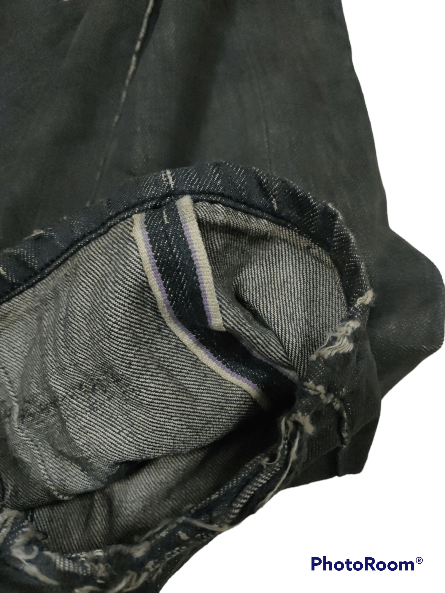 If Six Was Nine × Japanese Brand × Neighborhood Distressed NBHD Selvedge Jeans Size US 35 - 8 Thumbnail