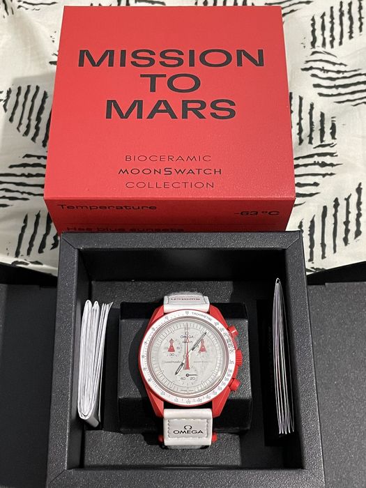 Swatch Omega X Swatch BIOCERAMIC Moonswatch MISSION TO MARS Grailed