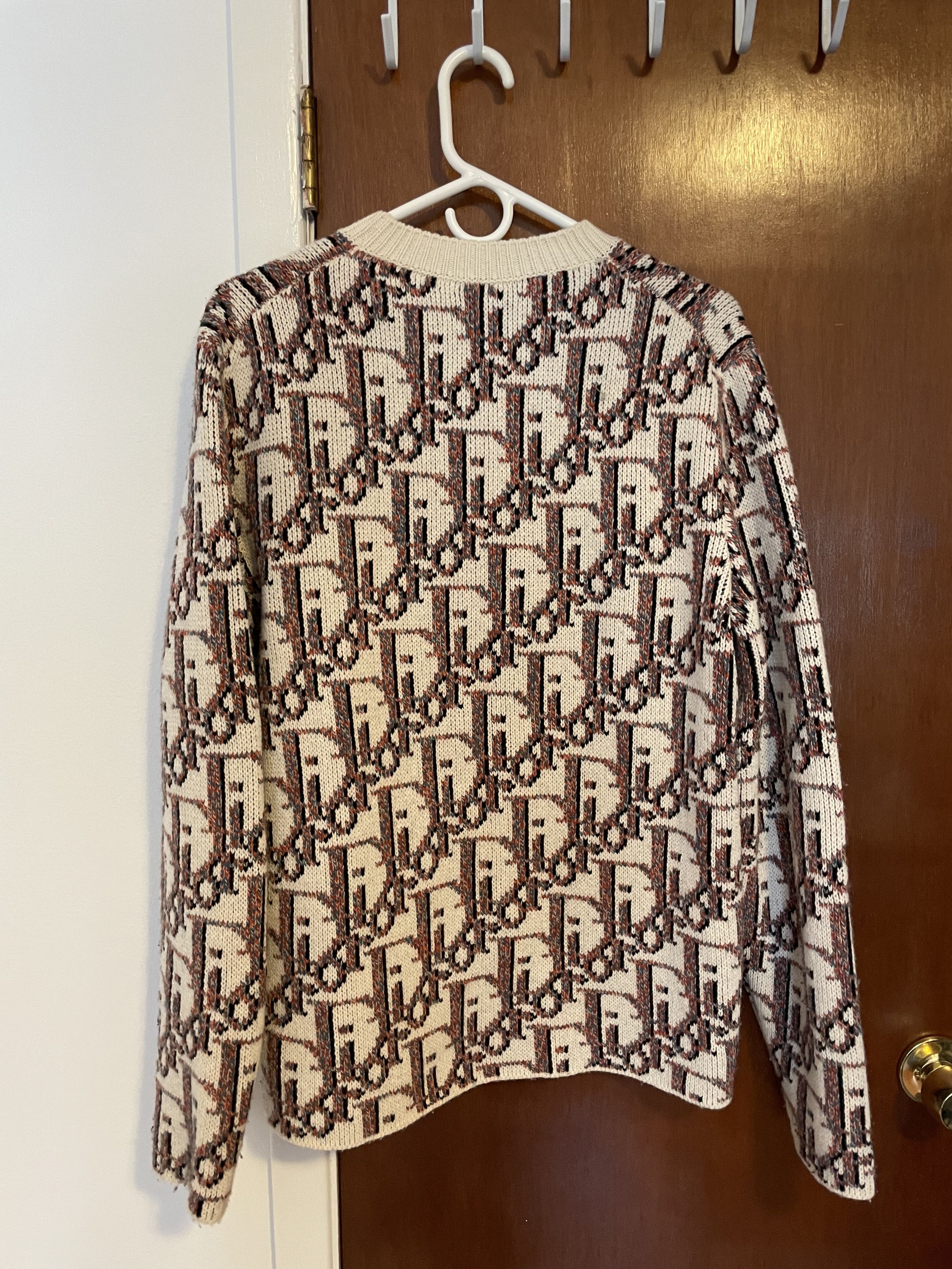 Dior DIOR MEN Oblique Jacquard Crew Neck Wool Cashmere Pullover Size US S / EU 44-46 / 1 - 3 Thumbnail