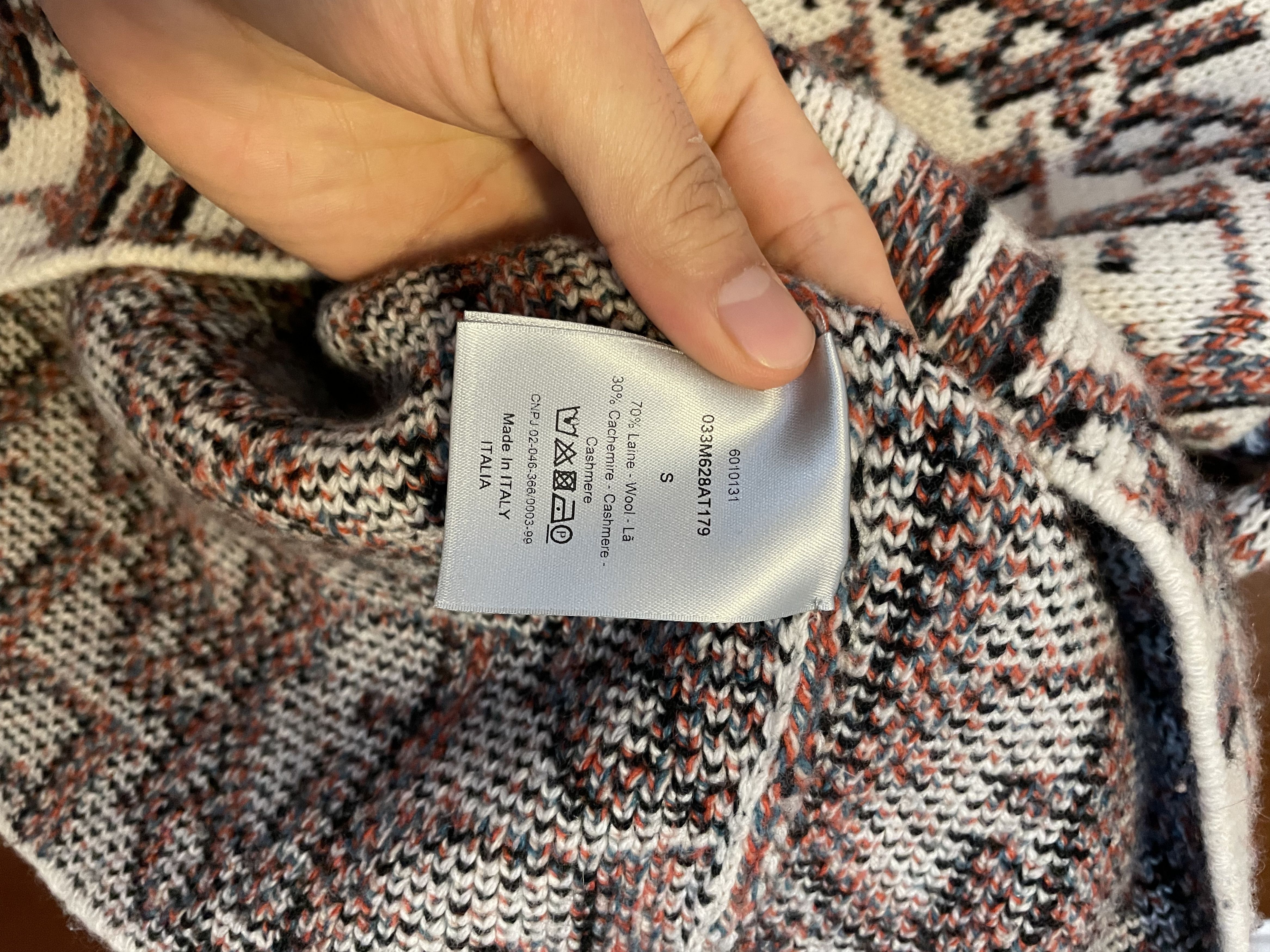 Dior DIOR MEN Oblique Jacquard Crew Neck Wool Cashmere Pullover Size US S / EU 44-46 / 1 - 5 Thumbnail