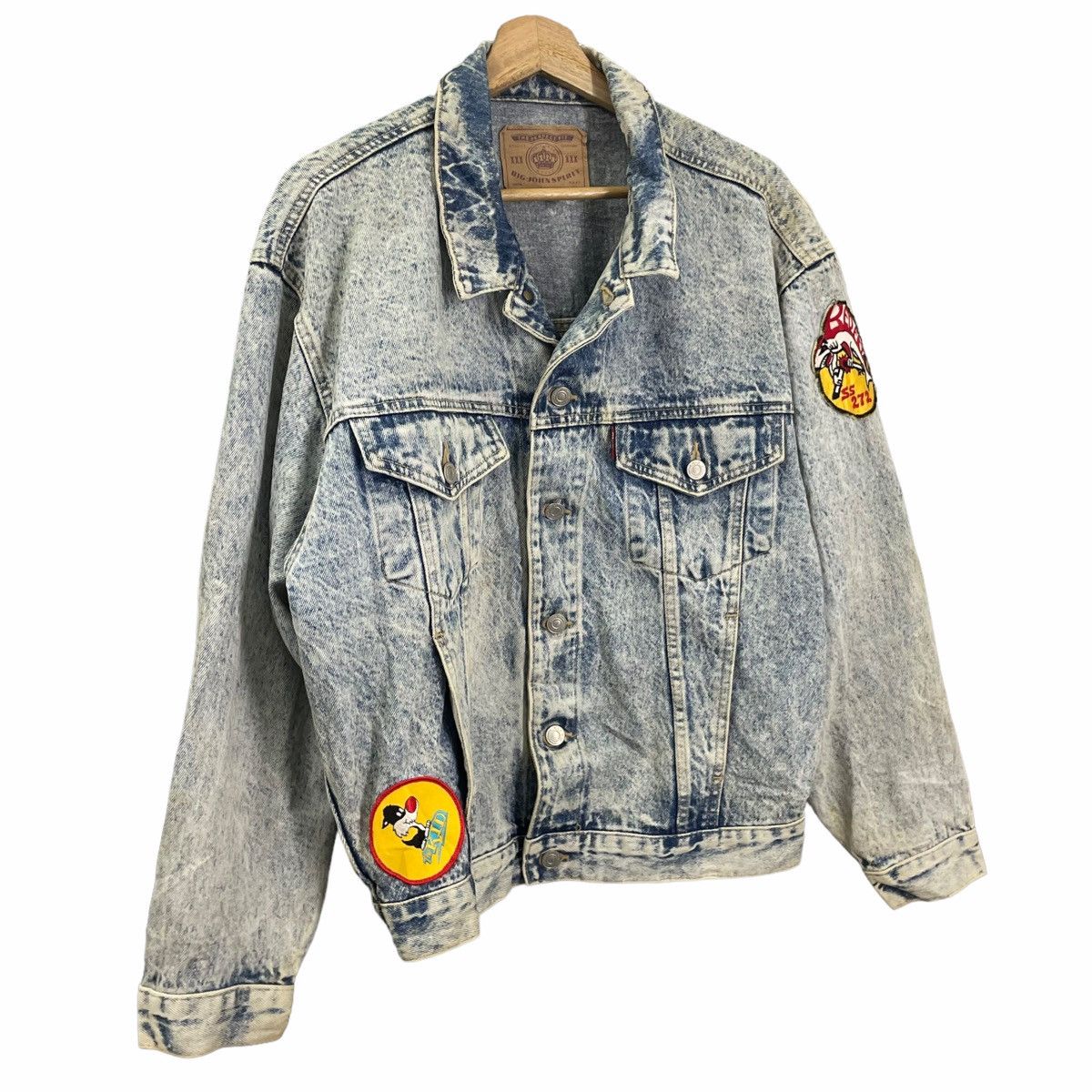 Big John × Vintage 💥80s BIG JOHN BLEACH DENIM BUTTON JACKET Size US M / EU 48-50 / 2 - 2 Thumbnail