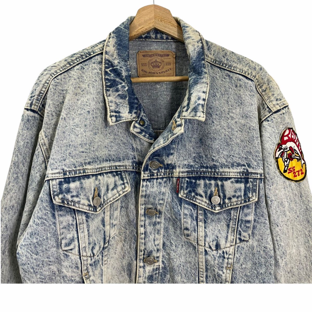 Big John × Vintage 💥80s BIG JOHN BLEACH DENIM BUTTON JACKET Size US M / EU 48-50 / 2 - 4 Thumbnail