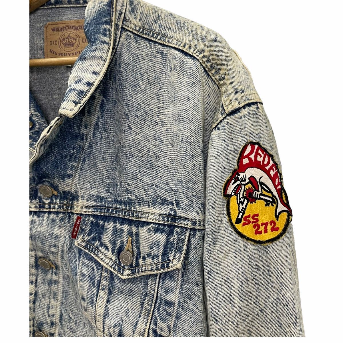 Big John × Vintage 💥80s BIG JOHN BLEACH DENIM BUTTON JACKET Size US M / EU 48-50 / 2 - 6 Thumbnail