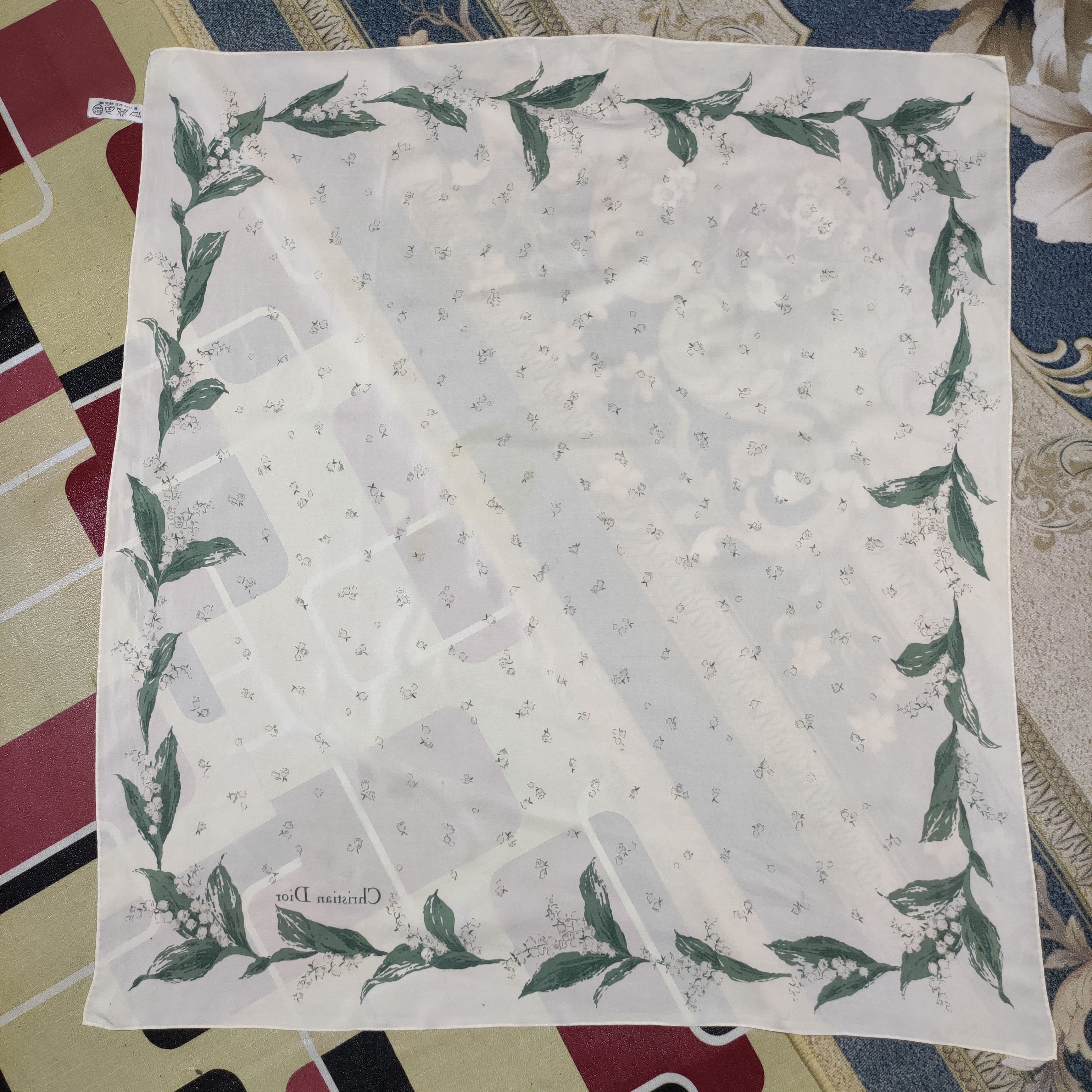 Christian Dior Monsieur × Vintage Vintage Christian Dior Echarper Flora Scarf Size ONE SIZE - 2 Thumbnail