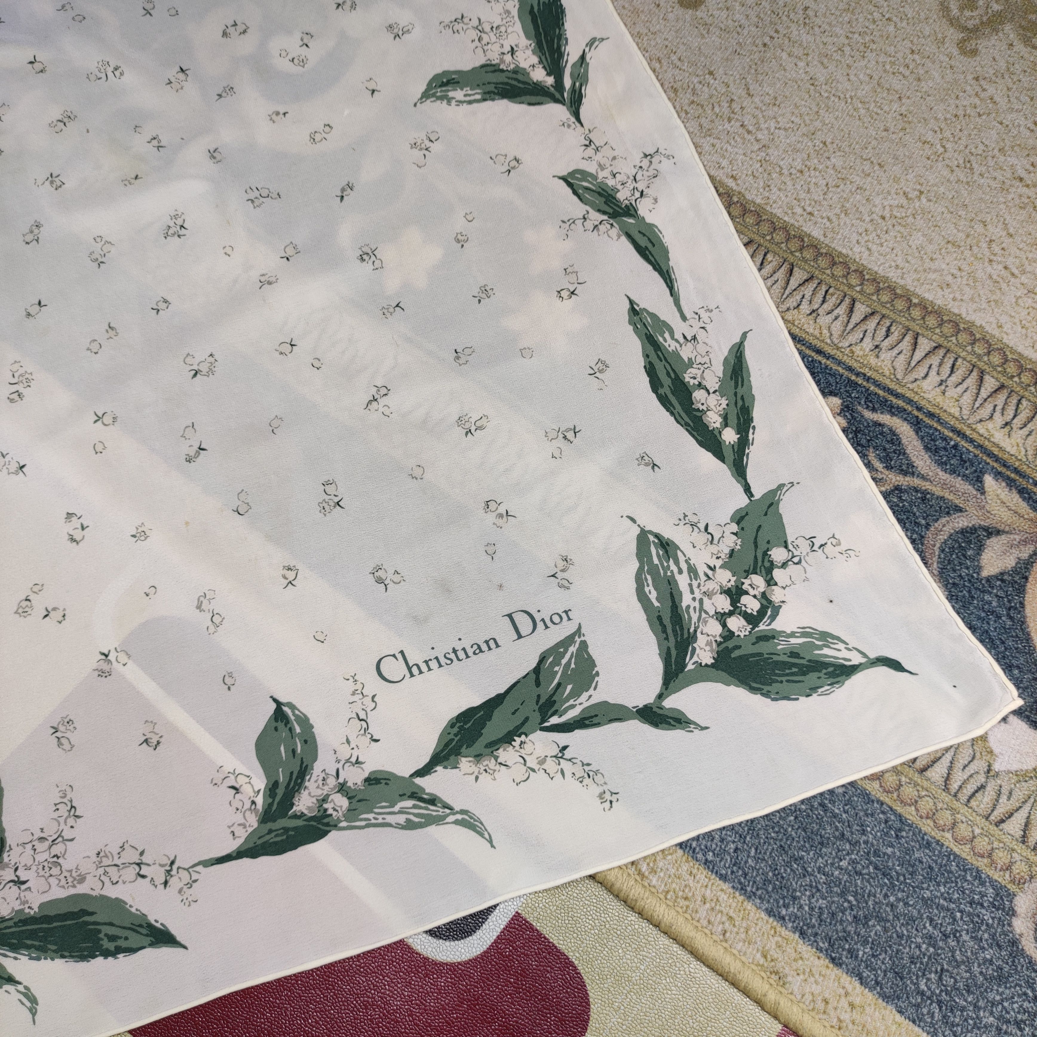Christian Dior Monsieur × Vintage Vintage Christian Dior Echarper Flora Scarf Size ONE SIZE - 5 Thumbnail