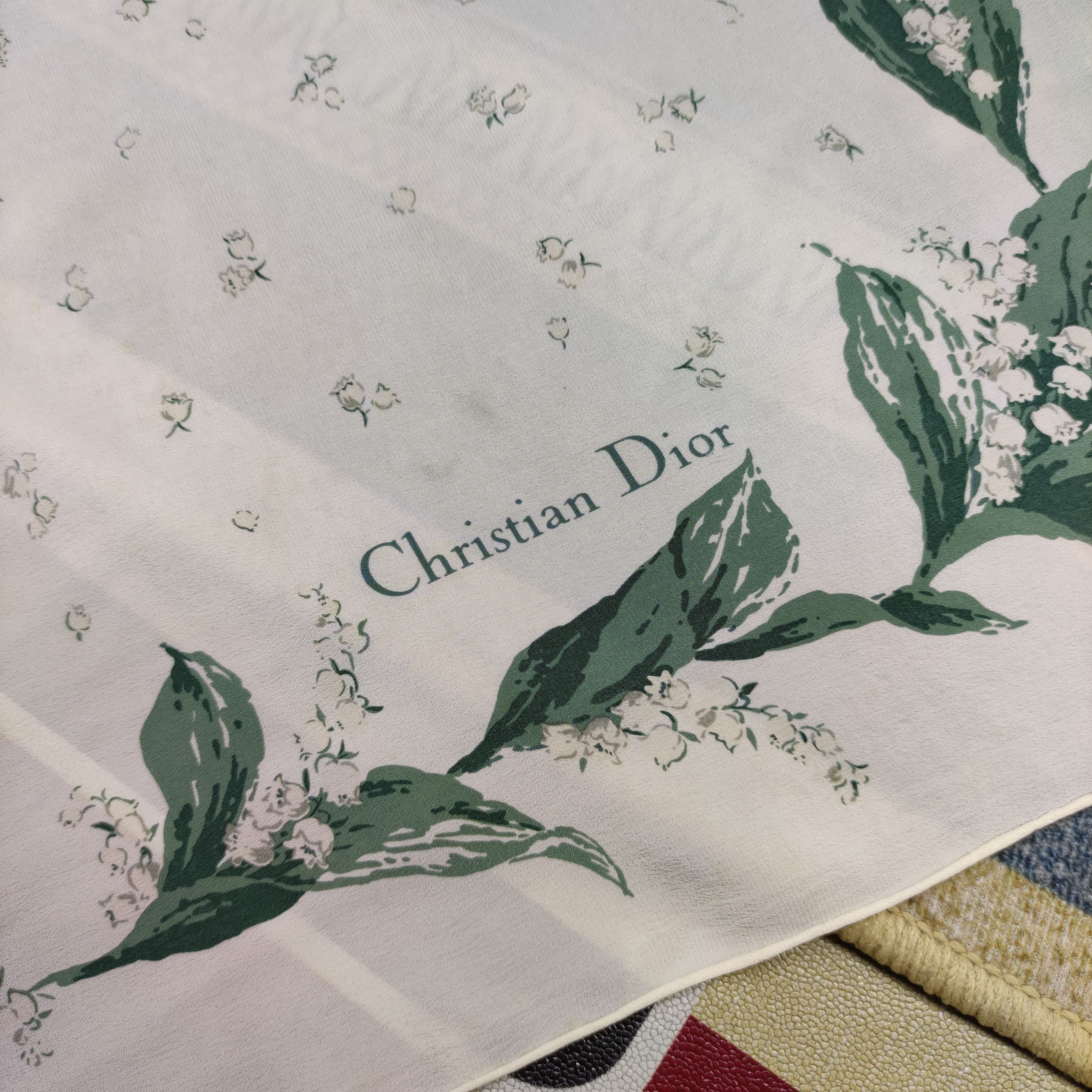 Christian Dior Monsieur × Vintage Vintage Christian Dior Echarper Flora Scarf Size ONE SIZE - 4 Thumbnail