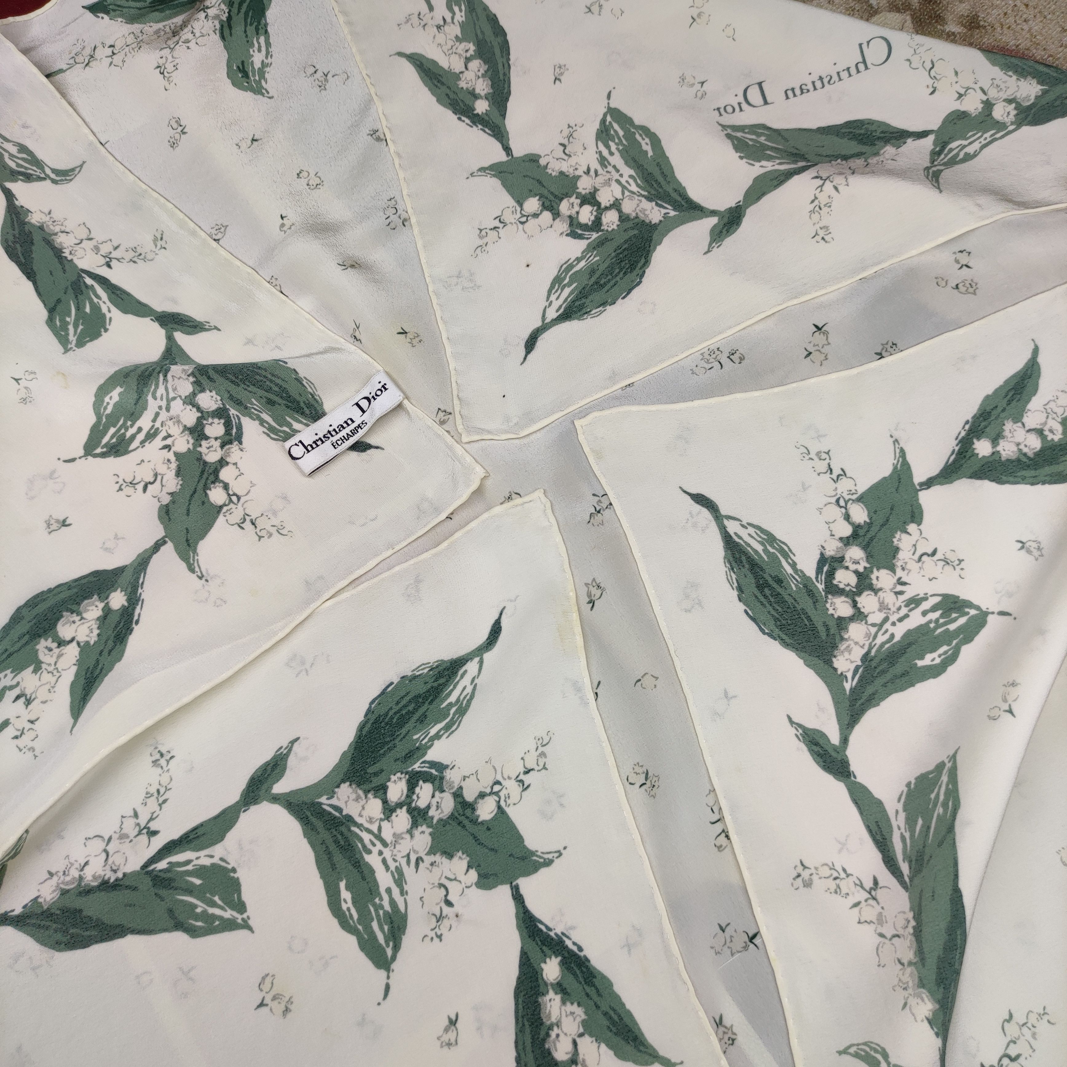Christian Dior Monsieur × Vintage Vintage Christian Dior Echarper Flora Scarf Size ONE SIZE - 10 Thumbnail