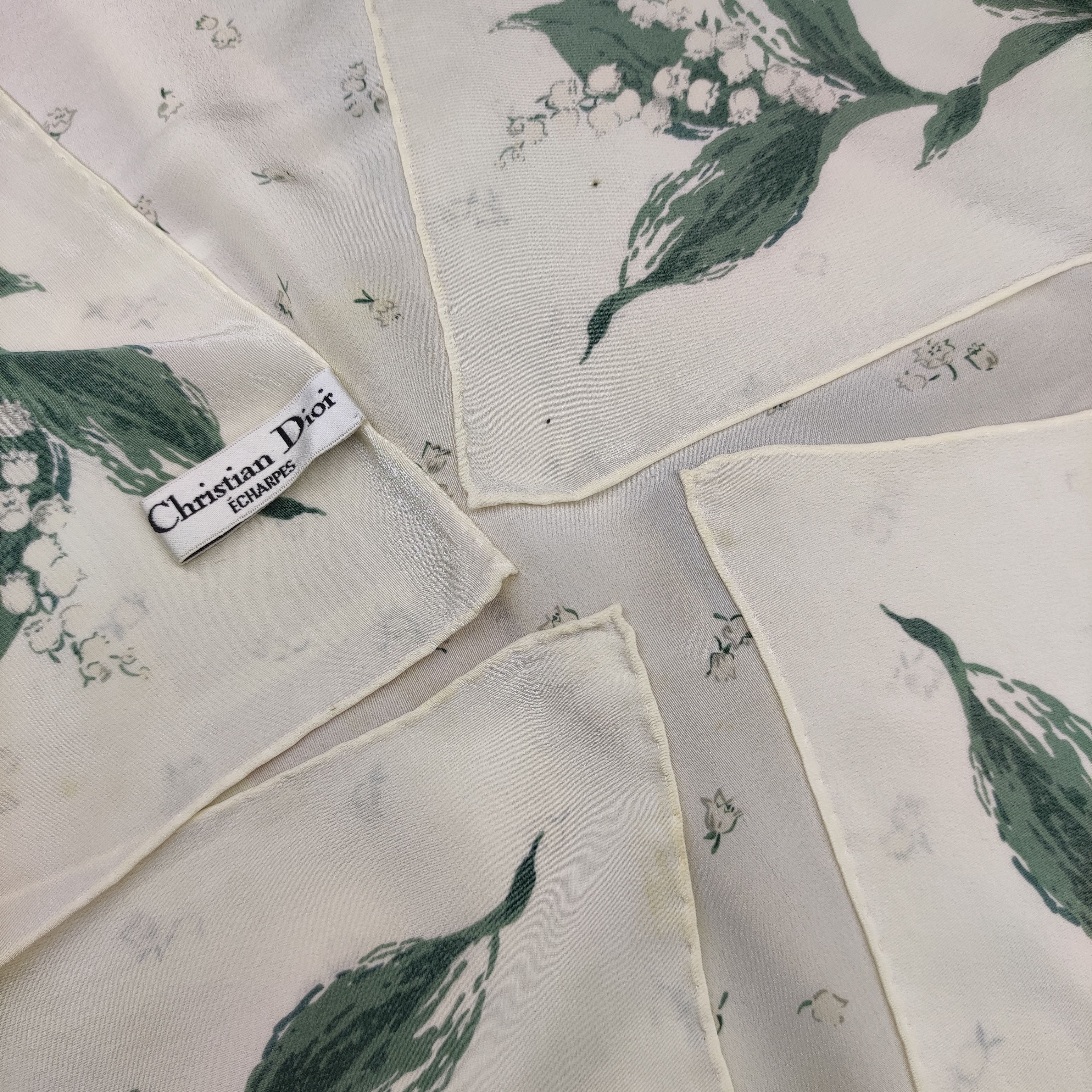 Christian Dior Monsieur × Vintage Vintage Christian Dior Echarper Flora Scarf Size ONE SIZE - 9 Thumbnail