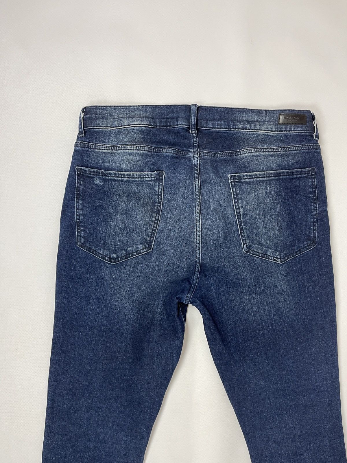 Zara Zara Man blue distressed biker jeans denim jeans pants Size US 34 / EU 50 - 11 Thumbnail