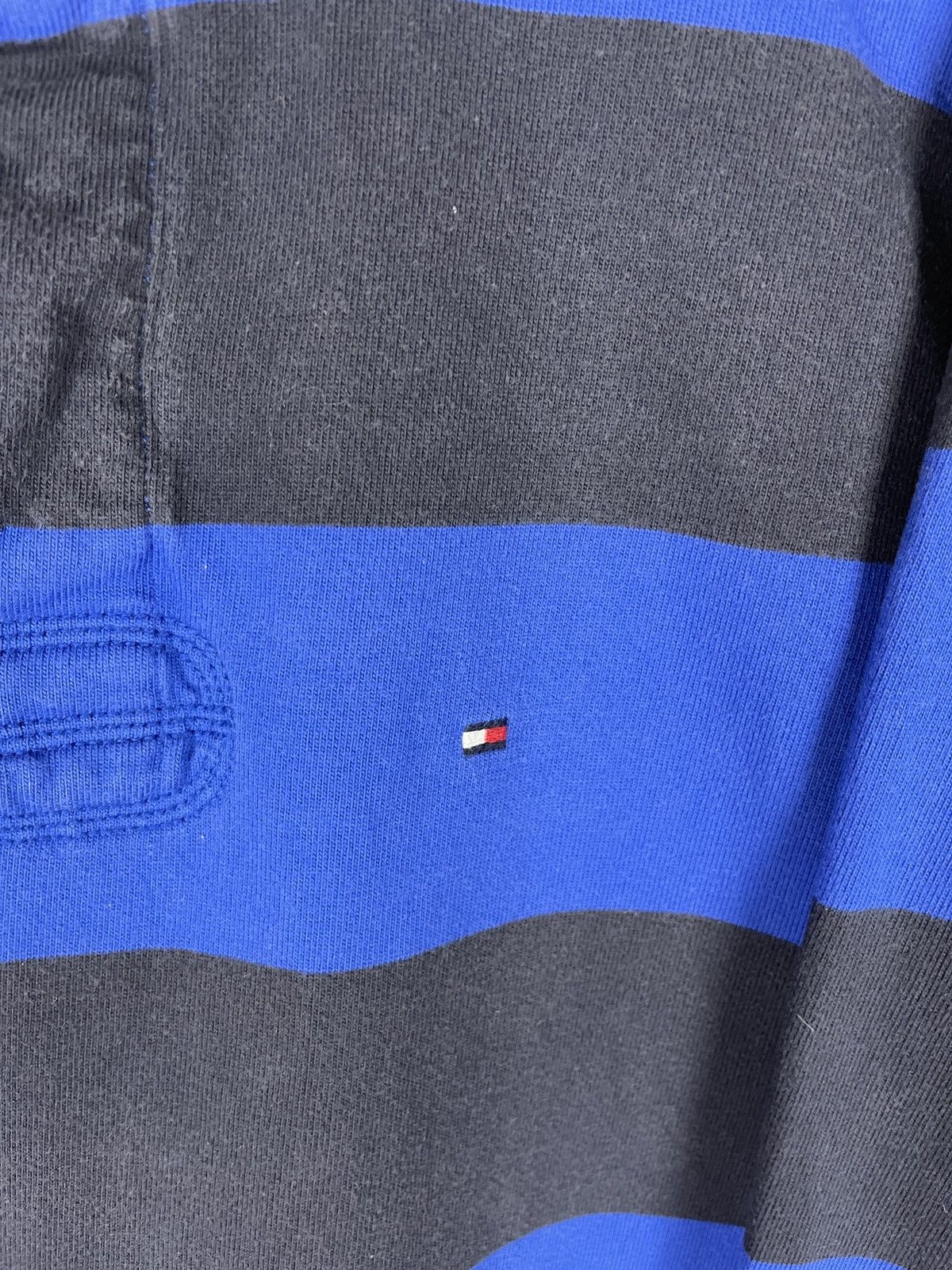 Tommy Hilfiger × Vintage Tommy Hilfiger vintage fit blue navy rugby polo tee shirt Size US L / EU 52-54 / 3 - 8 Thumbnail