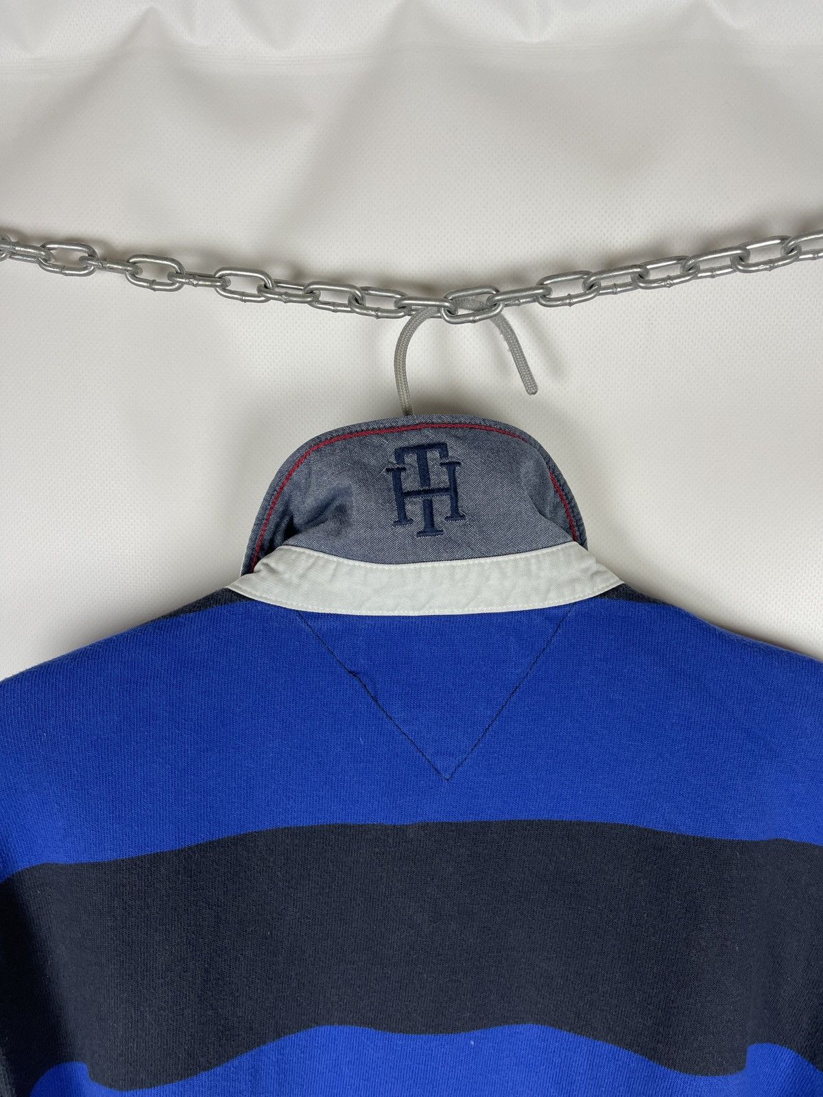 Tommy Hilfiger × Vintage Tommy Hilfiger vintage fit blue navy rugby polo tee shirt Size US L / EU 52-54 / 3 - 10 Thumbnail