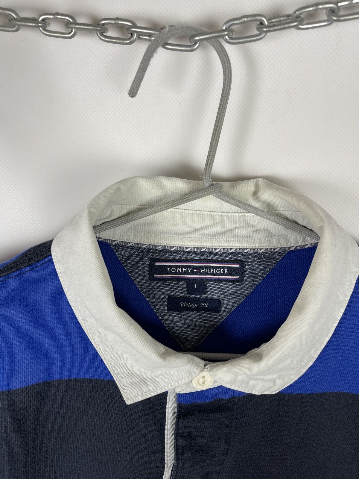 Tommy Hilfiger × Vintage Tommy Hilfiger vintage fit blue navy rugby polo tee shirt Size US L / EU 52-54 / 3 - 7 Thumbnail