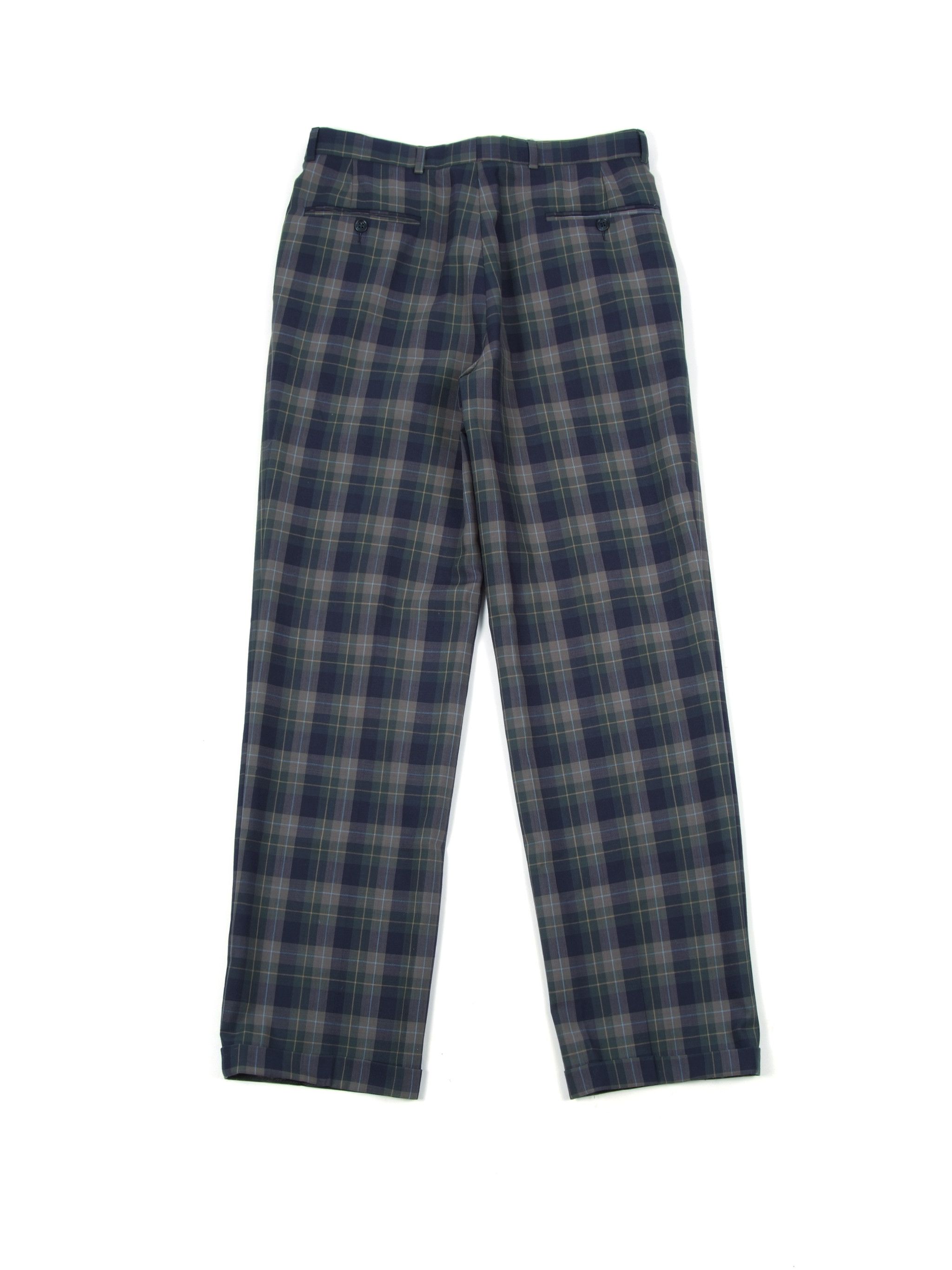 McGregor × Vintage Vintage 90's Check Wool Preppy High Waist Trousers (32/M) Size US 32 / EU 48 - 2 Thumbnail