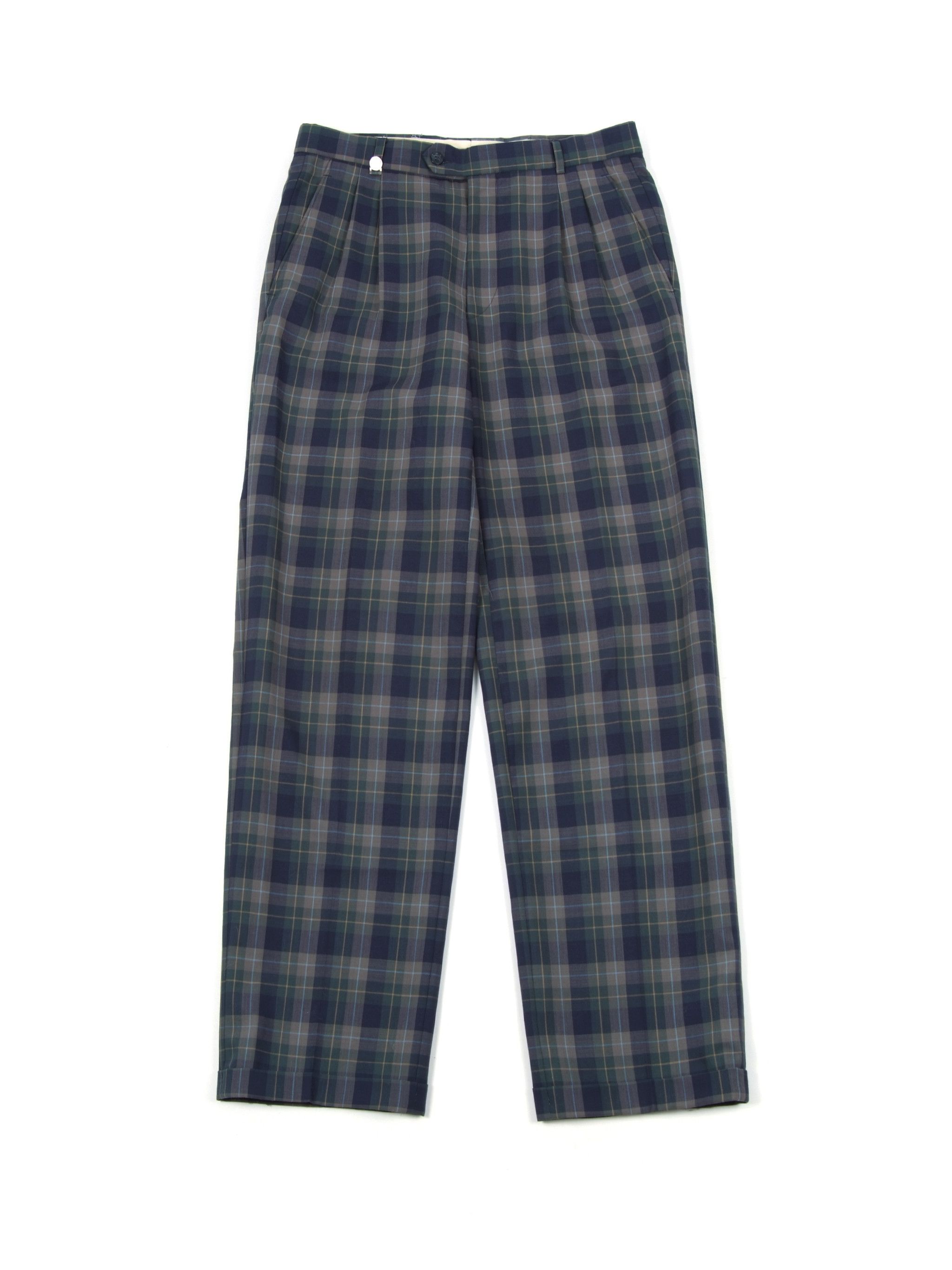 McGregor × Vintage Vintage 90's Check Wool Preppy High Waist Trousers (32/M) Size US 32 / EU 48 - 1 Thumbnail