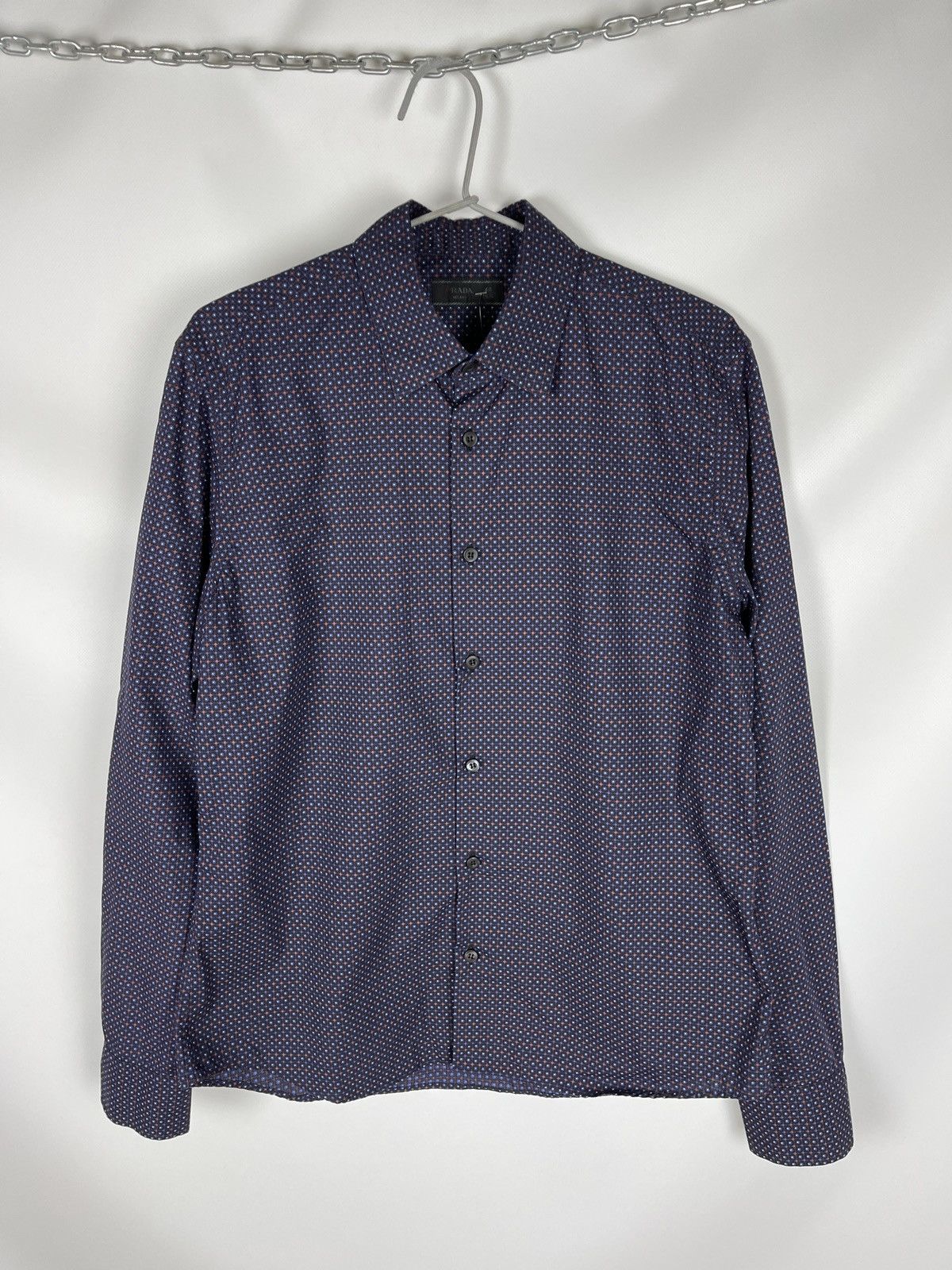 Prada Prada luxury pattern long sleeve shirt size 40 Size US M / EU 48-50 / 2 - 1 Thumbnail