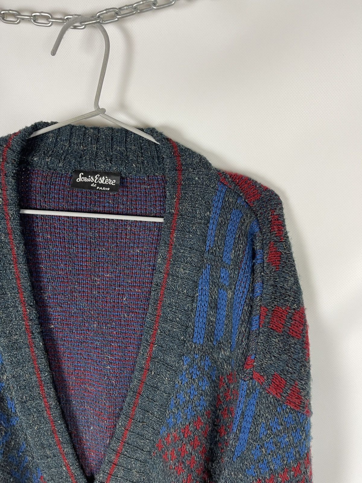 Vintage Louis Estere by Paris vintage 90s wool cashmere cardigan Size US L / EU 52-54 / 3 - 4 Thumbnail