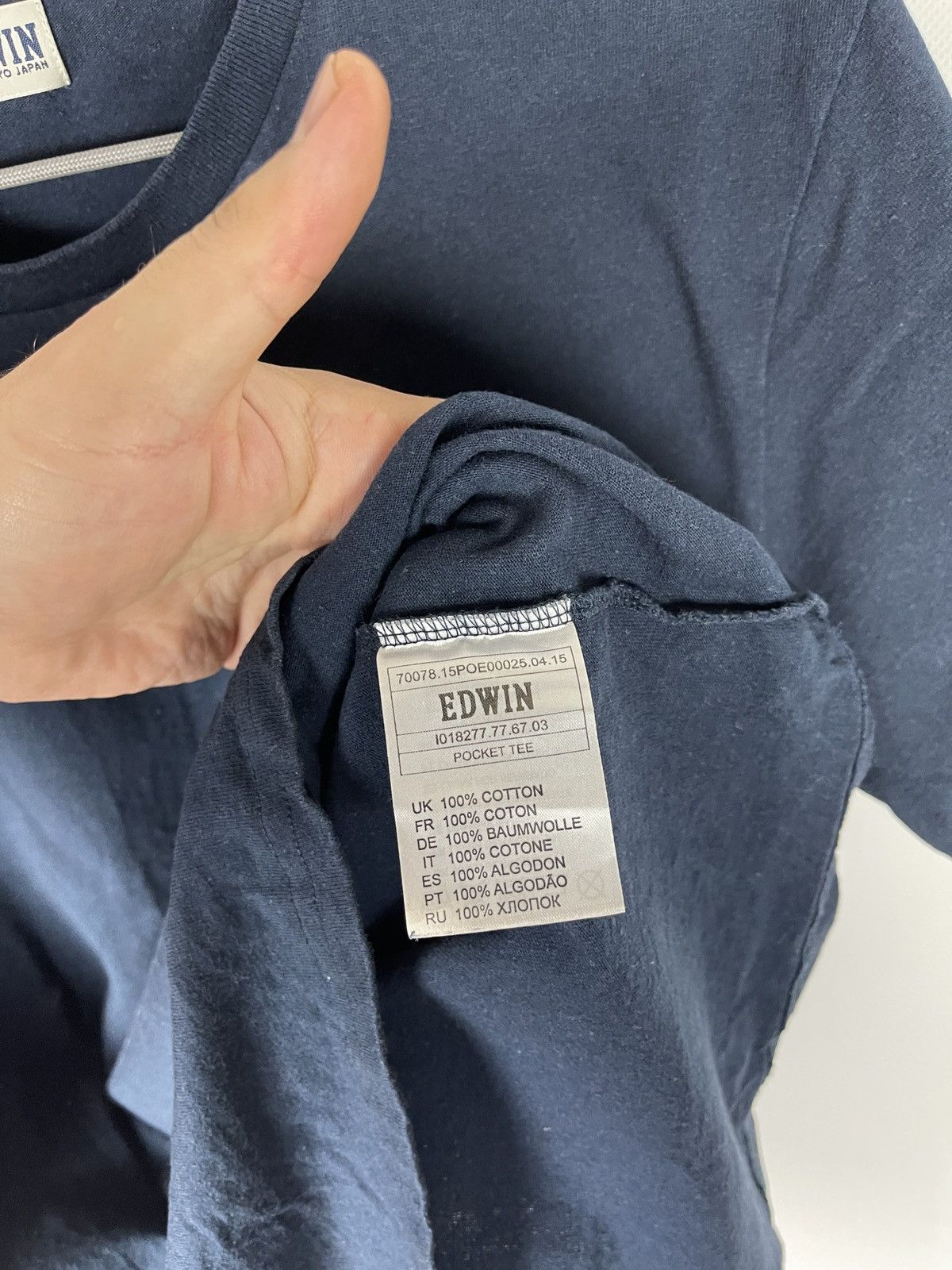Edwin Edwin Pocket T-Shirt blue navy Size US M / EU 48-50 / 2 - 9 Thumbnail