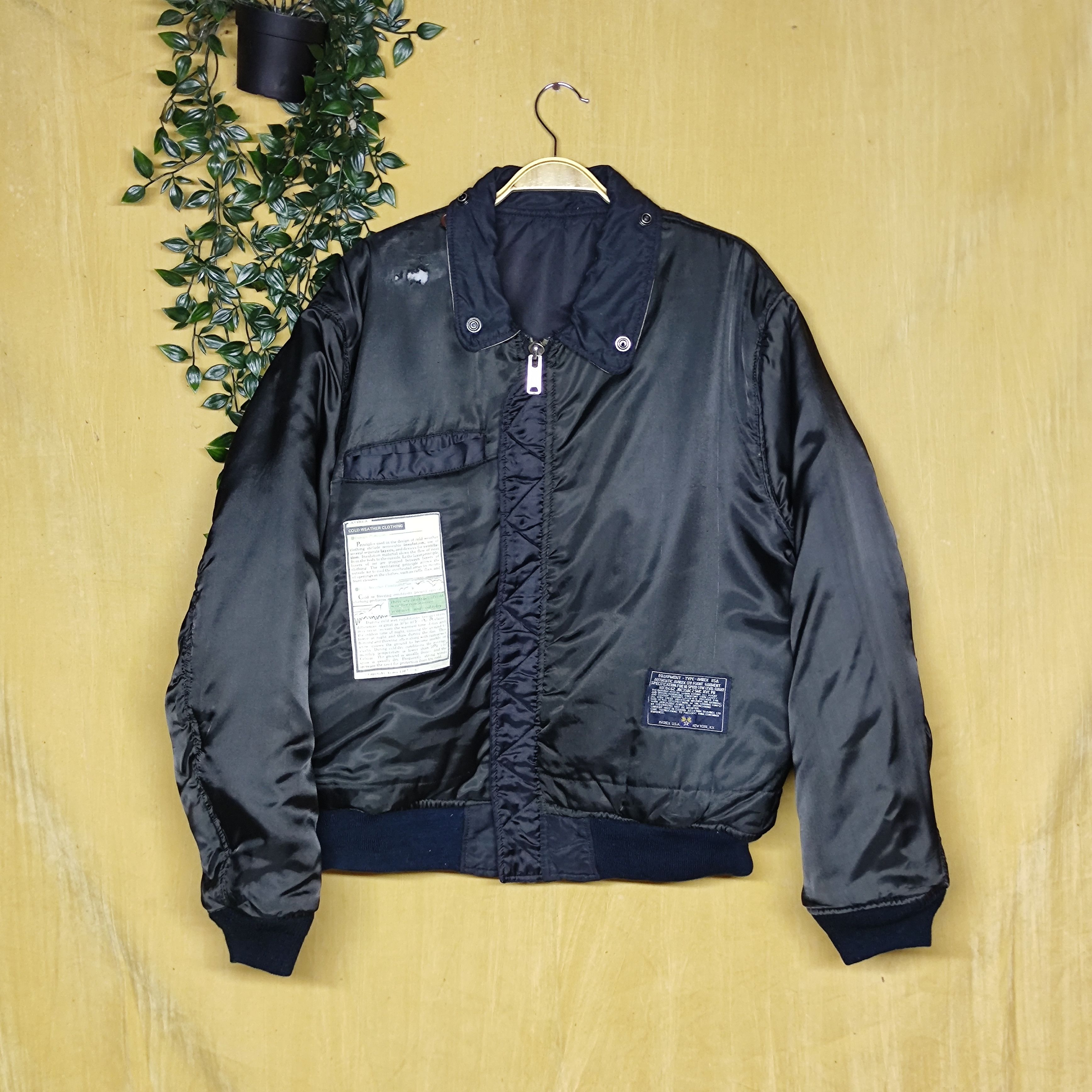 Avirex 💥 Avirex Bomber Appreciation War Service 1987 Army Sz M Size US M / EU 48-50 / 2 - 3 Thumbnail