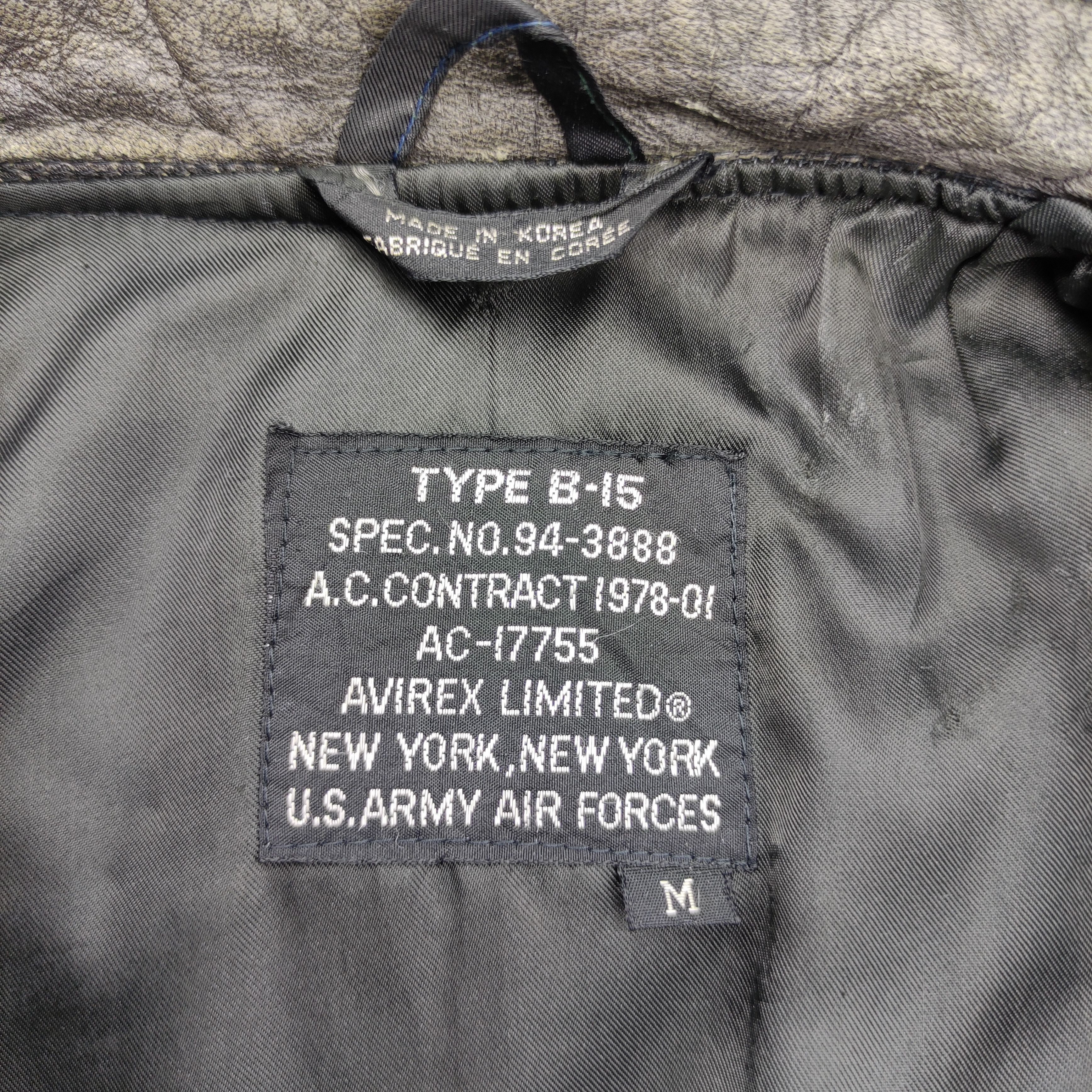 Avirex 💥 Avirex Bomber Appreciation War Service 1987 Army Sz M Size US M / EU 48-50 / 2 - 17 Thumbnail