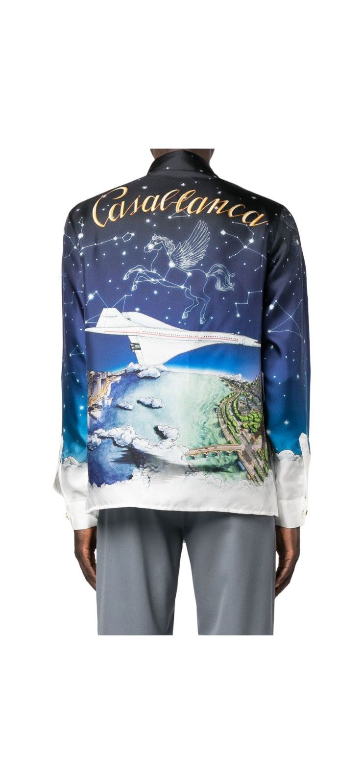 Casablanca Night Flight Silk Shirt