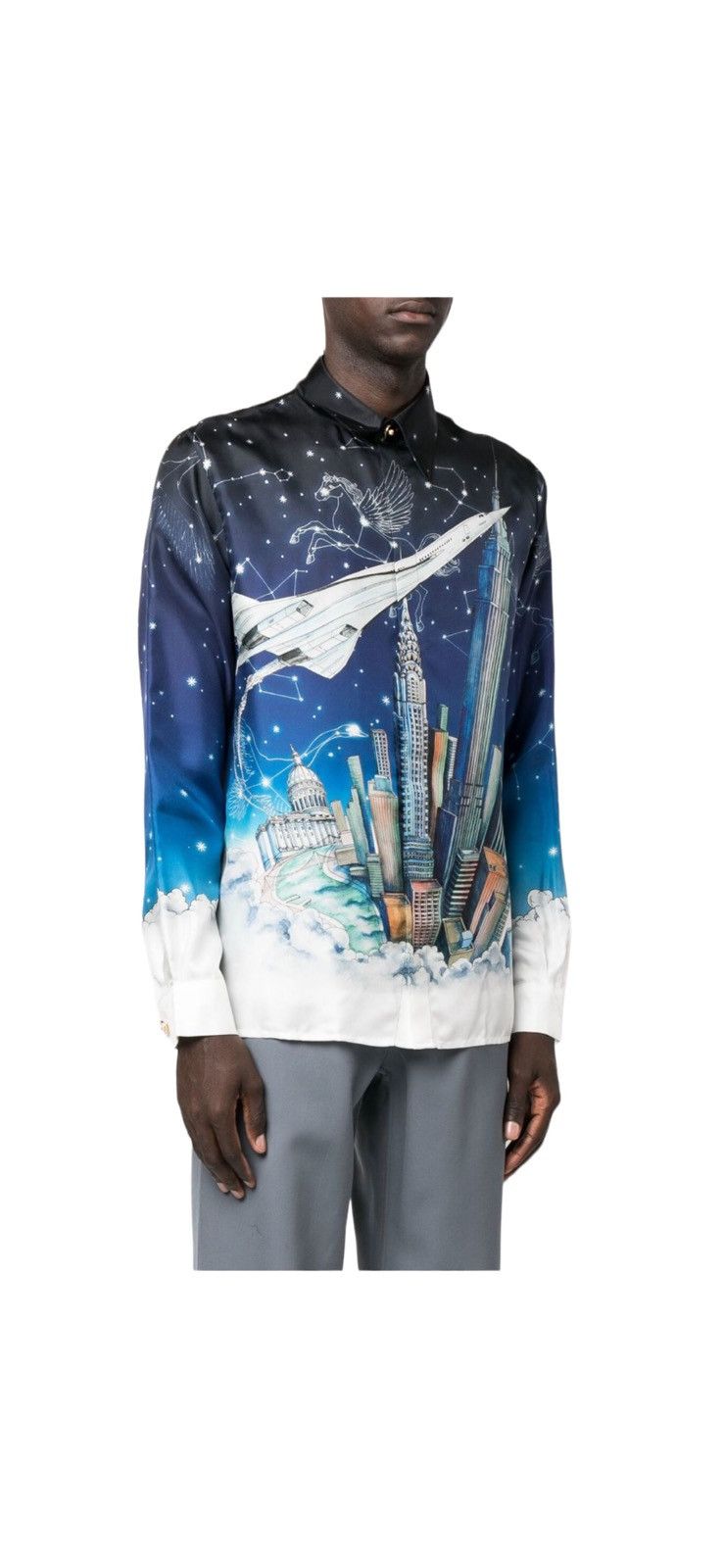 Casablanca Night Flight Silk Shirt