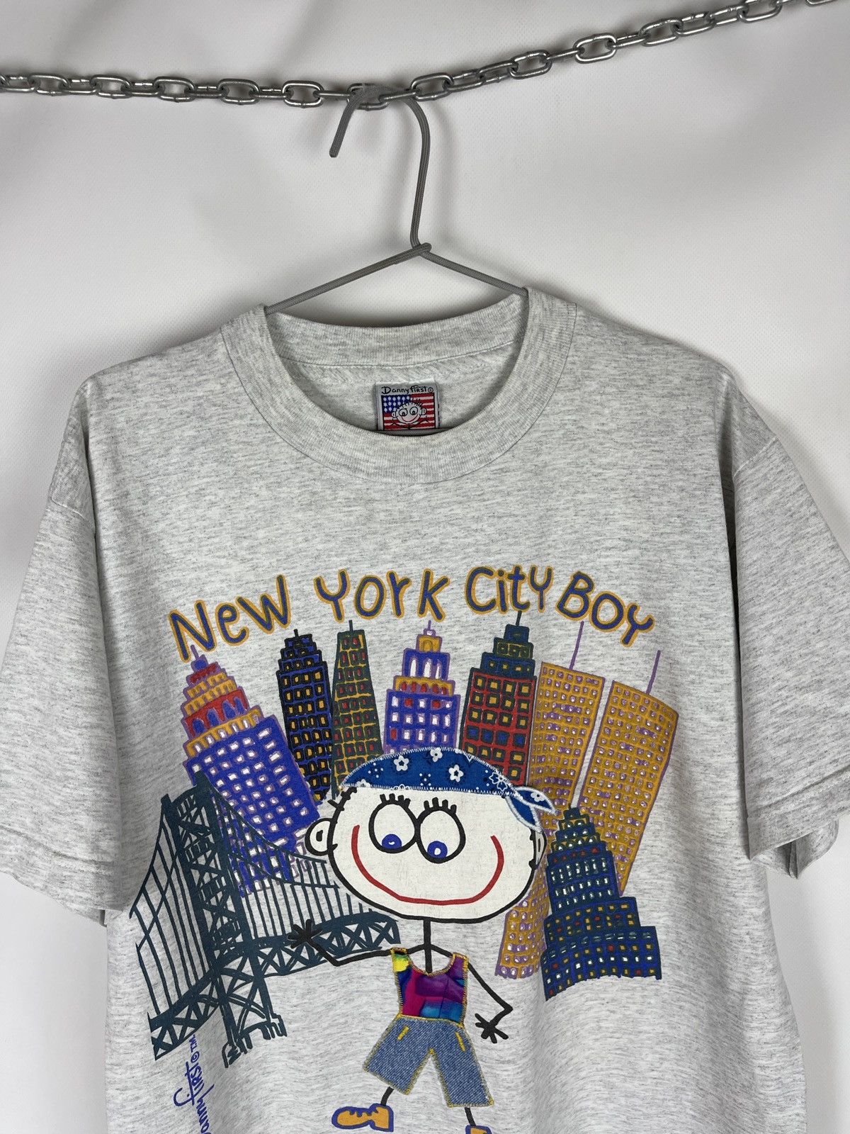 Vintage Danny First New York City Boy Vintage 90s made in USA tee Size US L / EU 52-54 / 3 - 8 Thumbnail