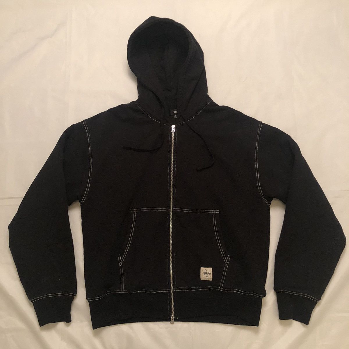 Stussy Stussy Double Face Label Zip Up Hoodie | Grailed