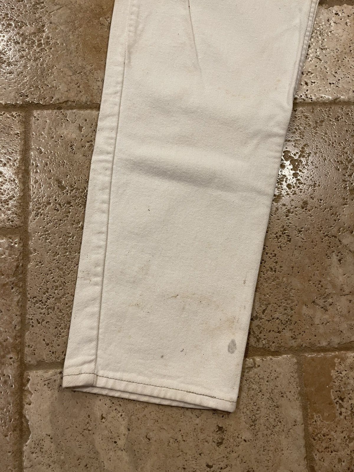 Levi's Vintage Levi’s Orange Tab 550 White Relaxed Fit Denim Size US 38 / EU 54 - 6 Thumbnail