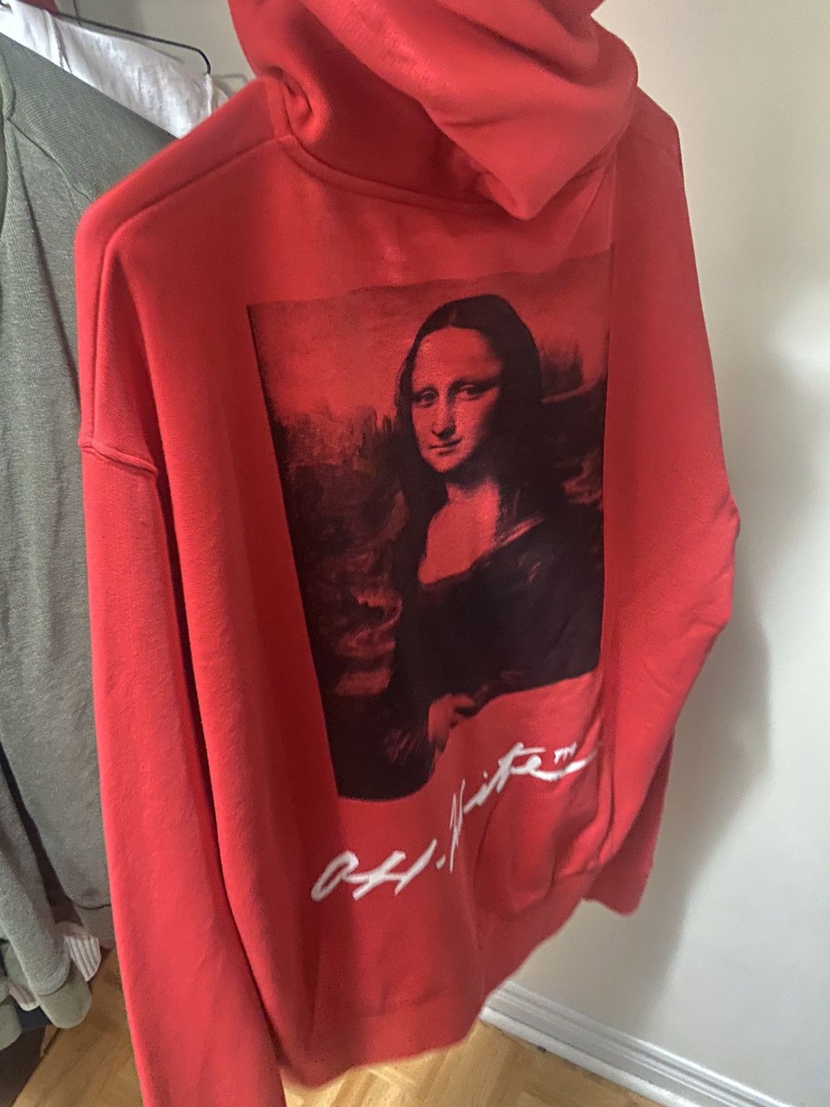 Red off white discount mona lisa hoodie