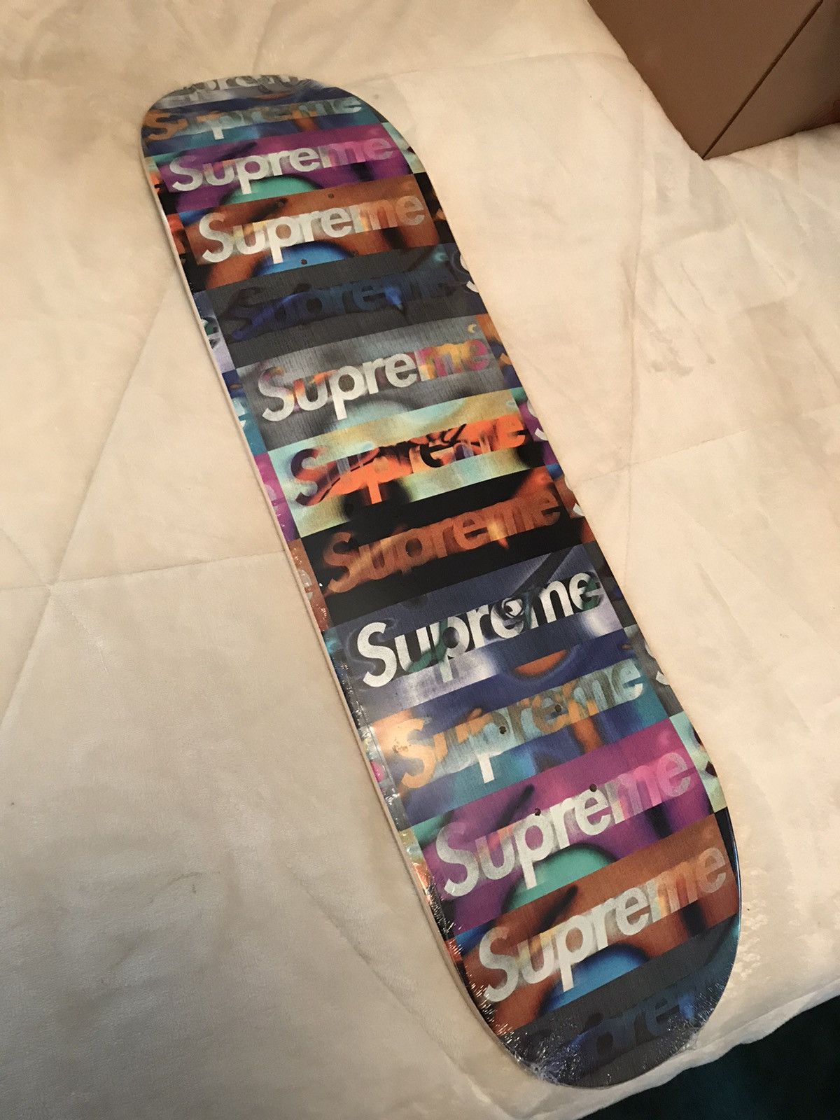 Supreme Distorted Logo Deck | Grailed