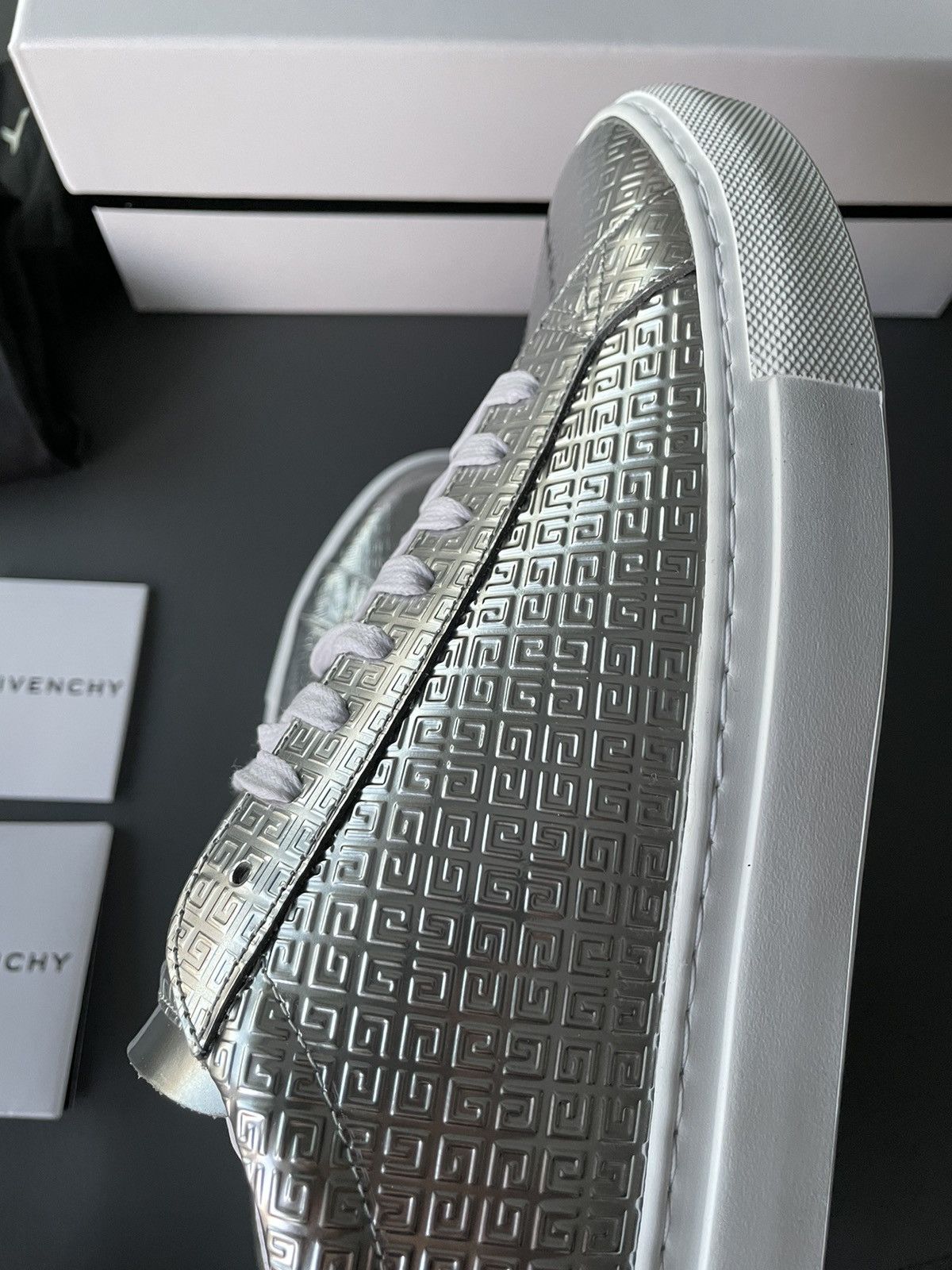 Givenchy Rare Limited Brand New Runway Logo Monogram Leather Sneaker Size US 11 / EU 44 - 13 Thumbnail