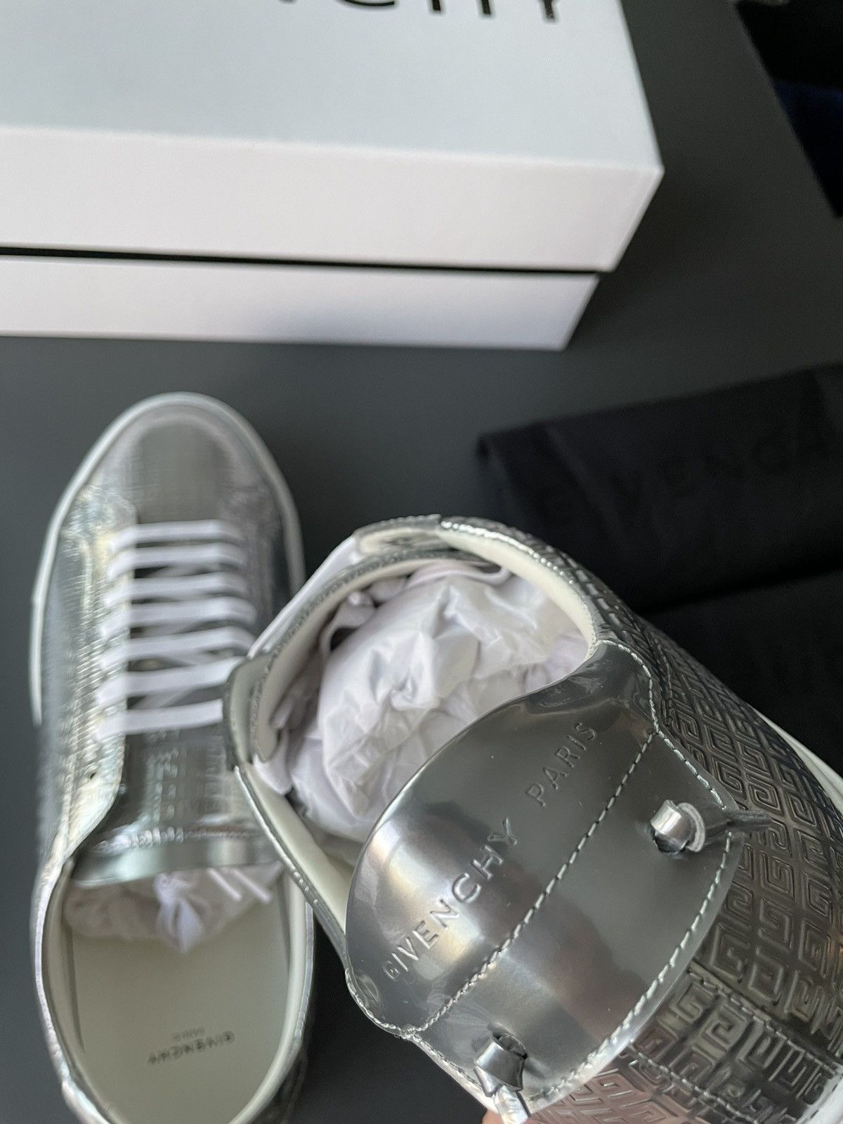 Givenchy Rare Limited Brand New Runway Logo Monogram Leather Sneaker Size US 11 / EU 44 - 11 Thumbnail