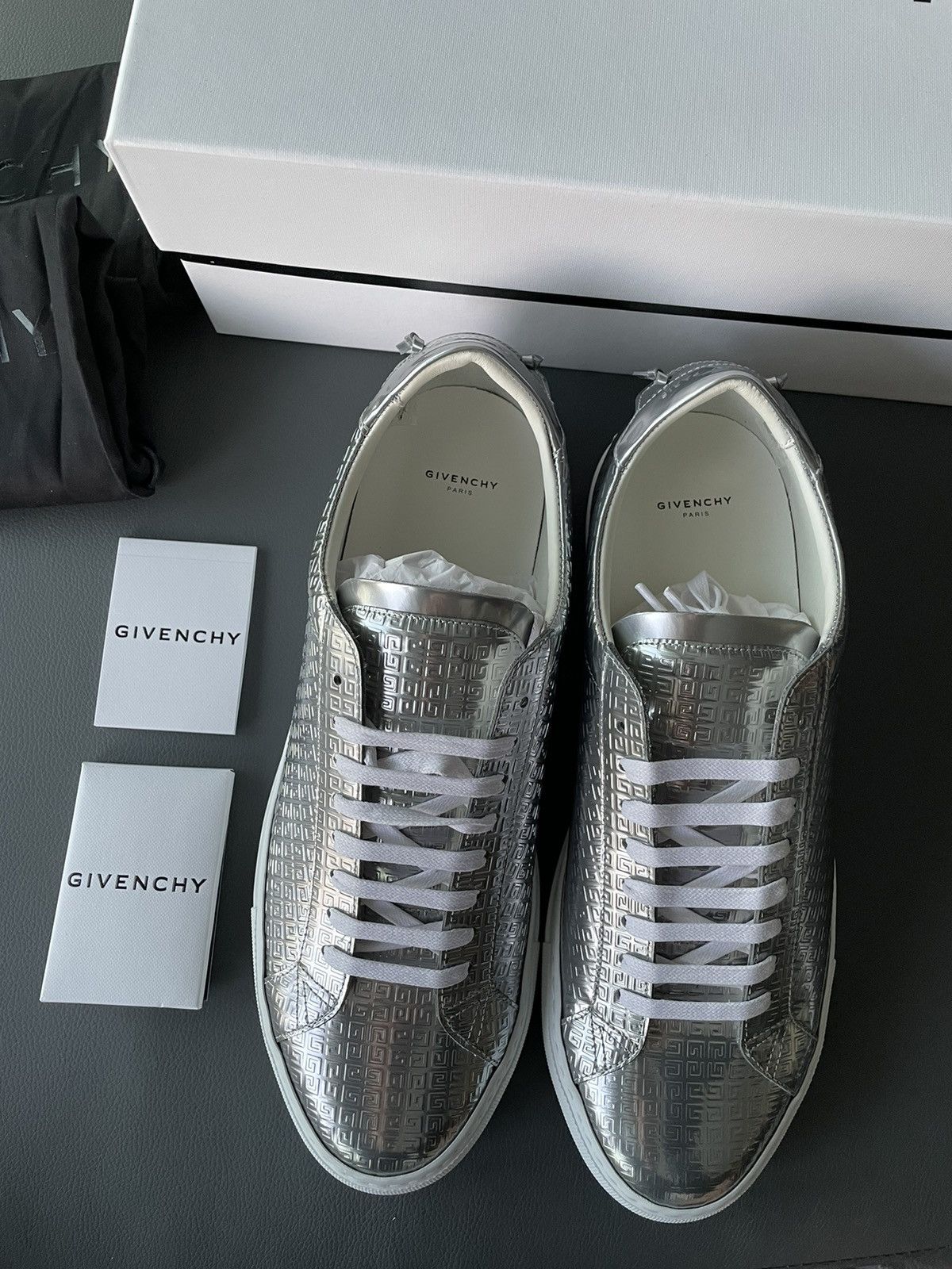 Givenchy Rare Limited Brand New Runway Logo Monogram Leather Sneaker Size US 11 / EU 44 - 15 Thumbnail