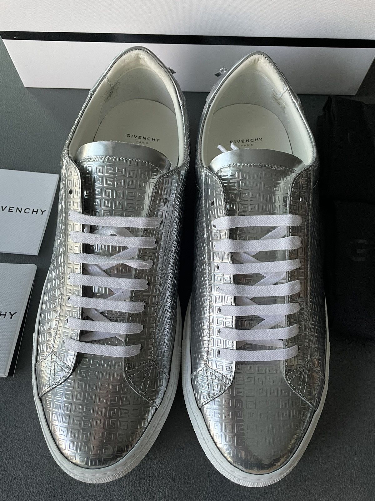 Givenchy Rare Limited Brand New Runway Logo Monogram Leather Sneaker Size US 10.5 / EU 43-44 - 1 Thumbnail
