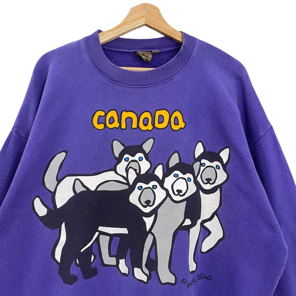 Vintage Vintage 90s Canada Big Logo Crewneck Sweatshirt Size XL Size US XL / EU 56 / 4 - 4 Thumbnail