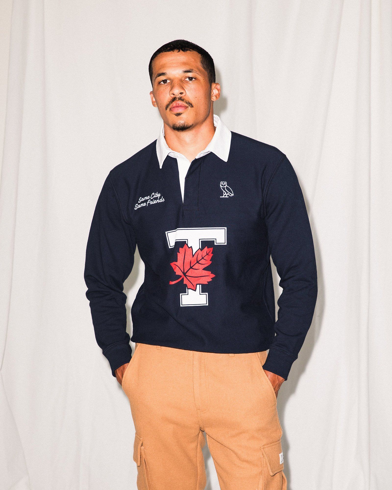Drake OVO X UofT Rugby Polo - Navy Size US L / EU 52-54 / 3 - 2 Thumbnail