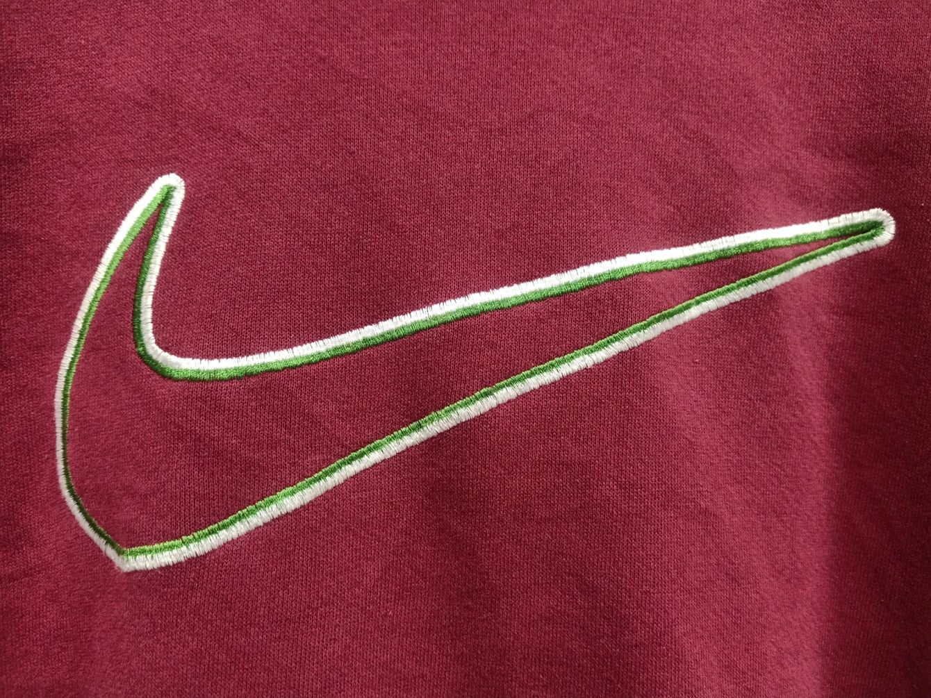 Nike Vintage 90s sweatshirt nike swoosh big logo embroidery Size US M / EU 48-50 / 2 - 2 Thumbnail