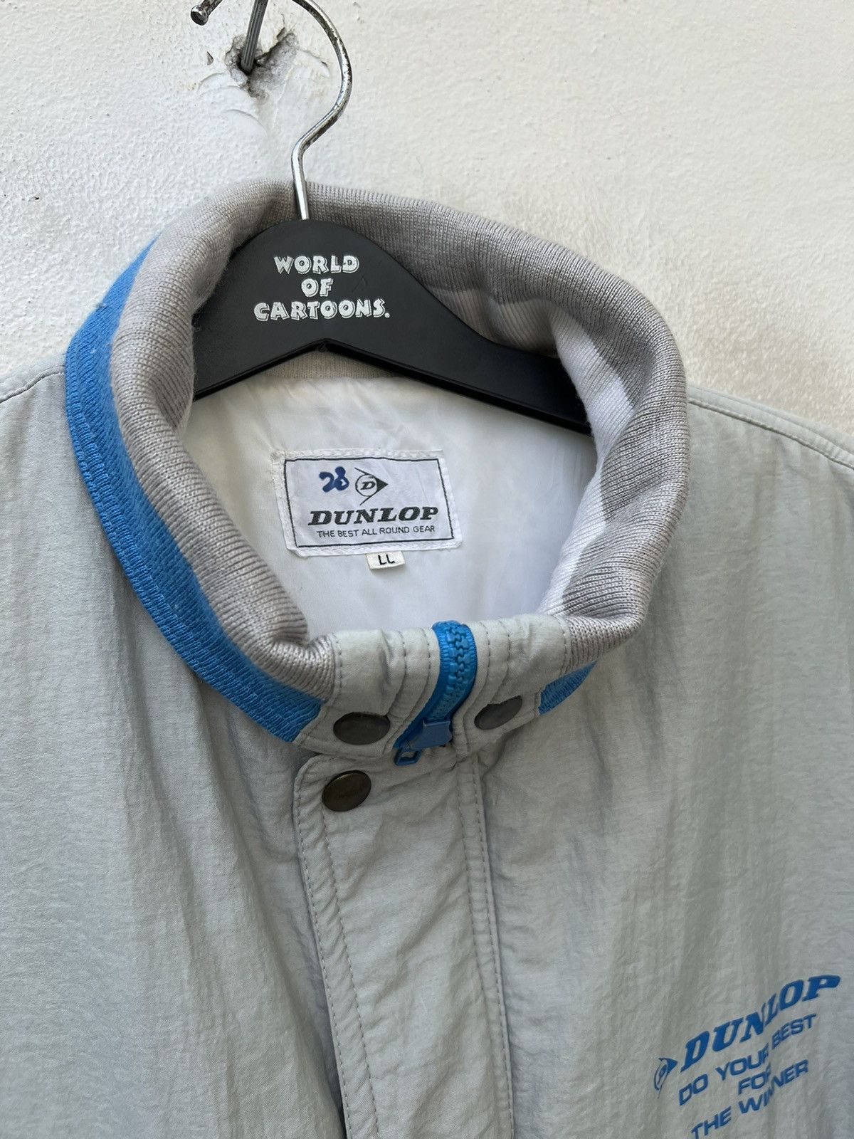 Dunlop Vintage 90s DUNLOP Do Your Best For The Winner Bomber Jacket Size US L / EU 52-54 / 3 - 15 Thumbnail