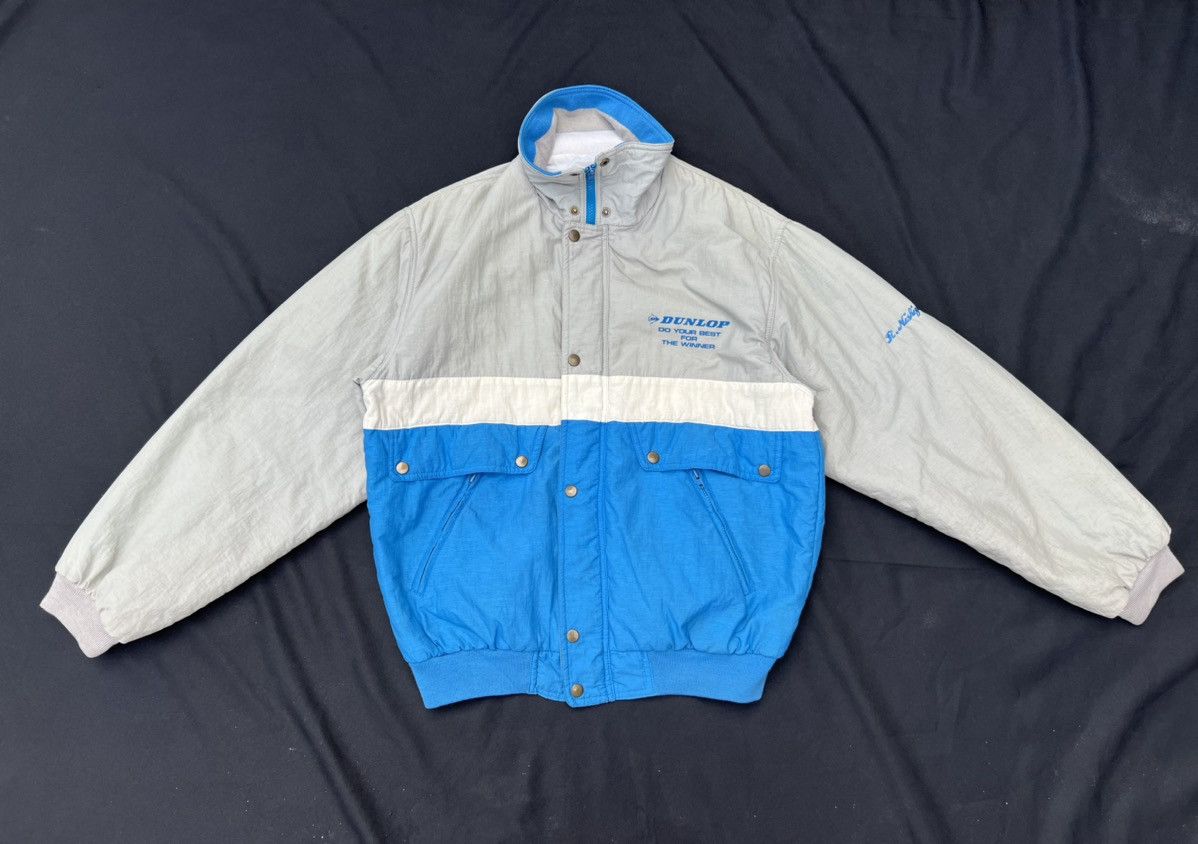 Dunlop Vintage 90s DUNLOP Do Your Best For The Winner Bomber Jacket Size US L / EU 52-54 / 3 - 1 Thumbnail