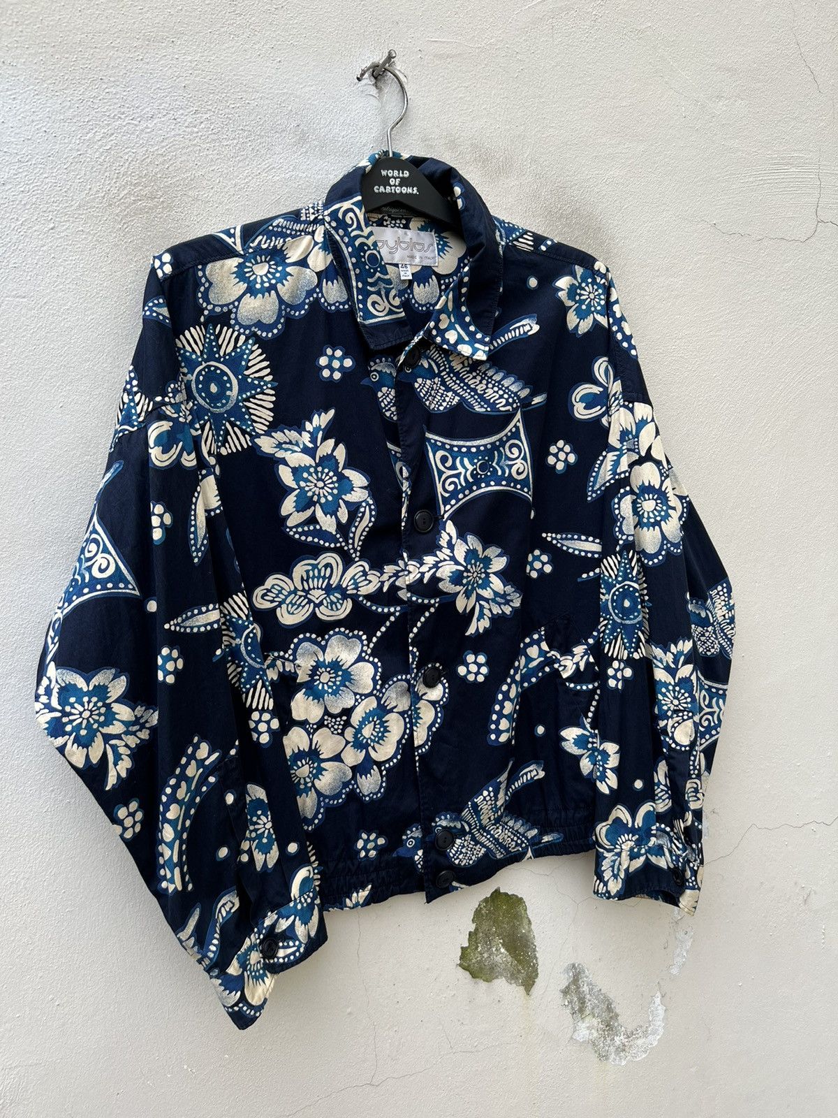 Byblos VTG 90s BYBLOS Batik Design Button Oversize Blouson Jacket Size US L / EU 52-54 / 3 - 8 Thumbnail