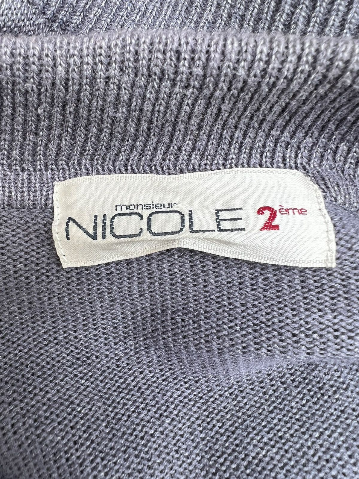 Matsuda Vintage 90s Monsieur Nicole Silk Linen Collar Sweater Size US XL / EU 56 / 4 - 14 Thumbnail