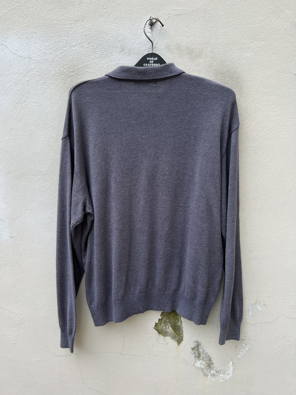 Matsuda Vintage 90s Monsieur Nicole Silk Linen Collar Sweater Size US XL / EU 56 / 4 - 6 Thumbnail