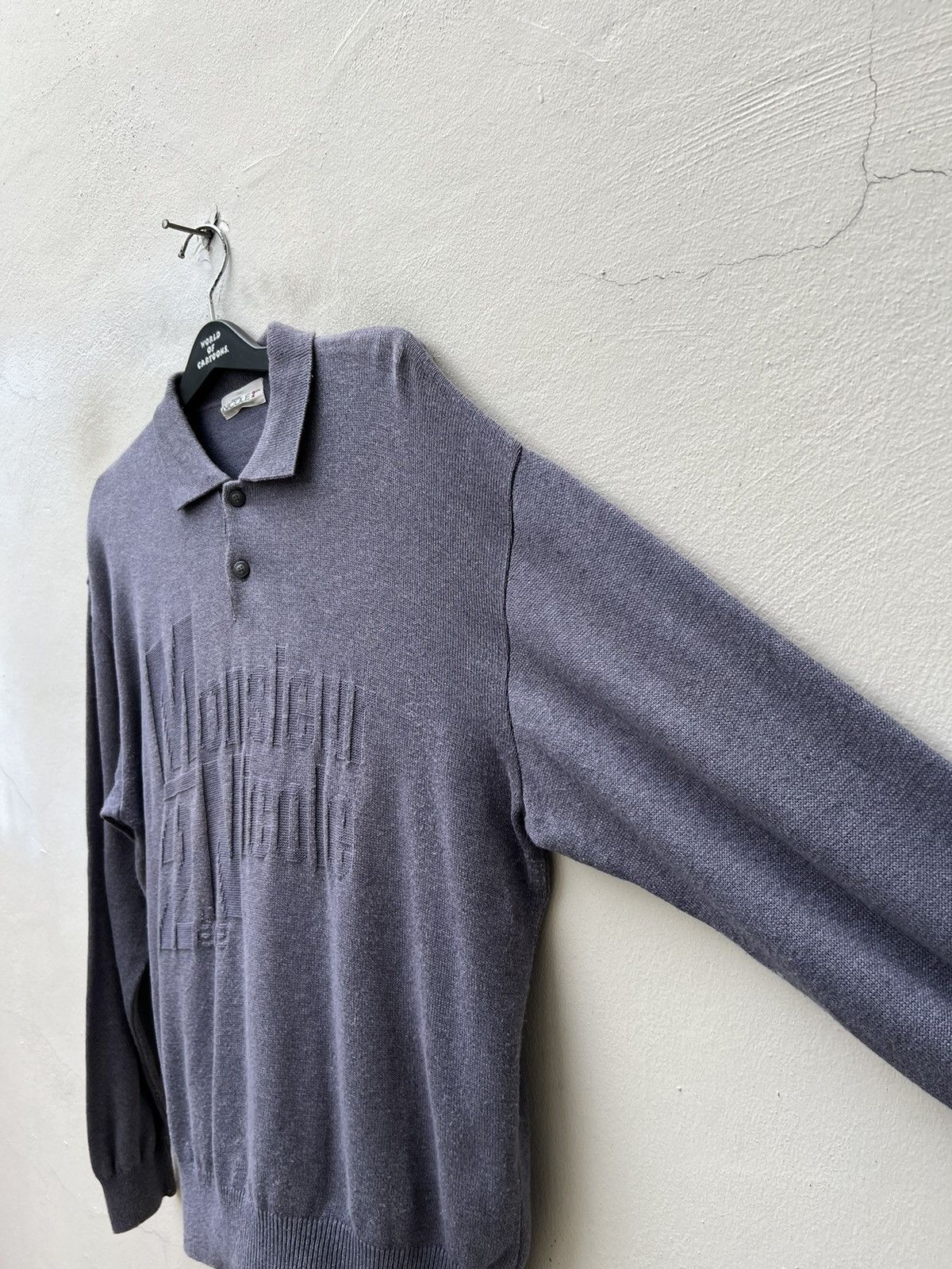 Matsuda Vintage 90s Monsieur Nicole Silk Linen Collar Sweater Size US XL / EU 56 / 4 - 5 Thumbnail