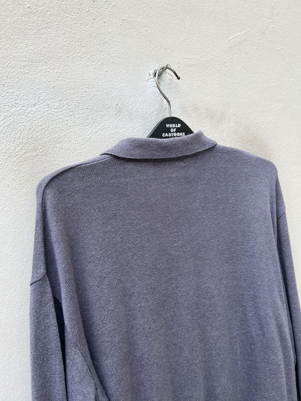 Matsuda Vintage 90s Monsieur Nicole Silk Linen Collar Sweater Size US XL / EU 56 / 4 - 8 Thumbnail