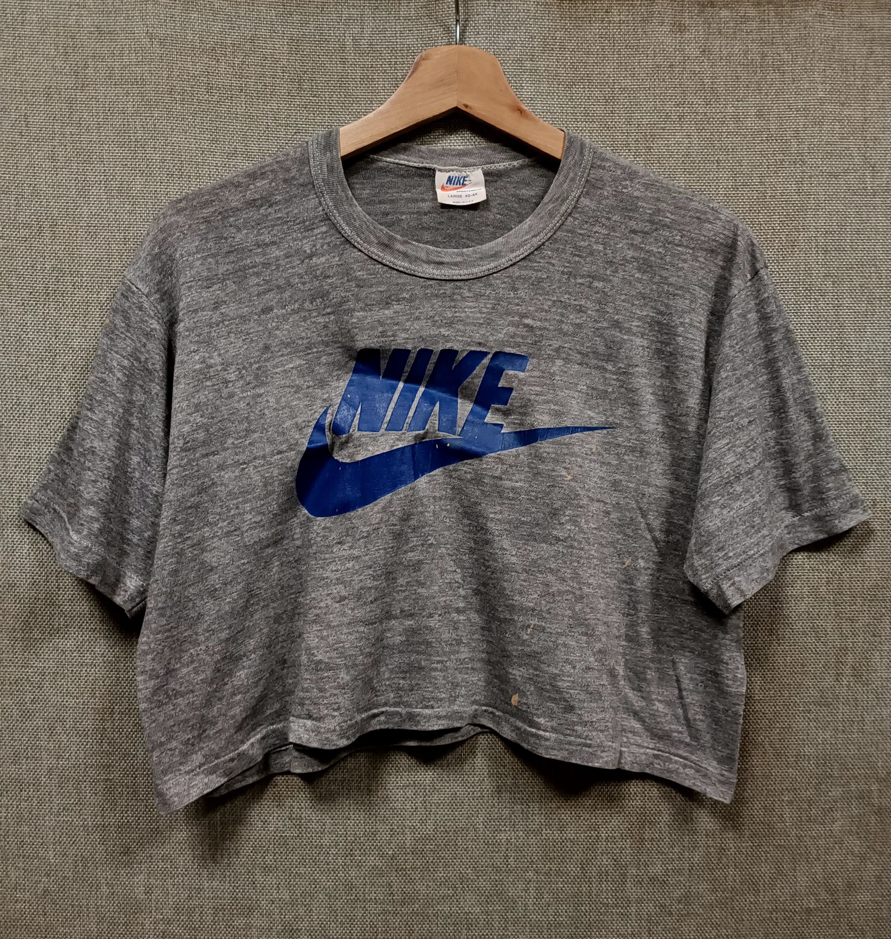 Nike × Vintage vintage 70s t shirt nike swoosh orange tag tri-blend Size M / US 6-8 / IT 42-44 - 1 Thumbnail