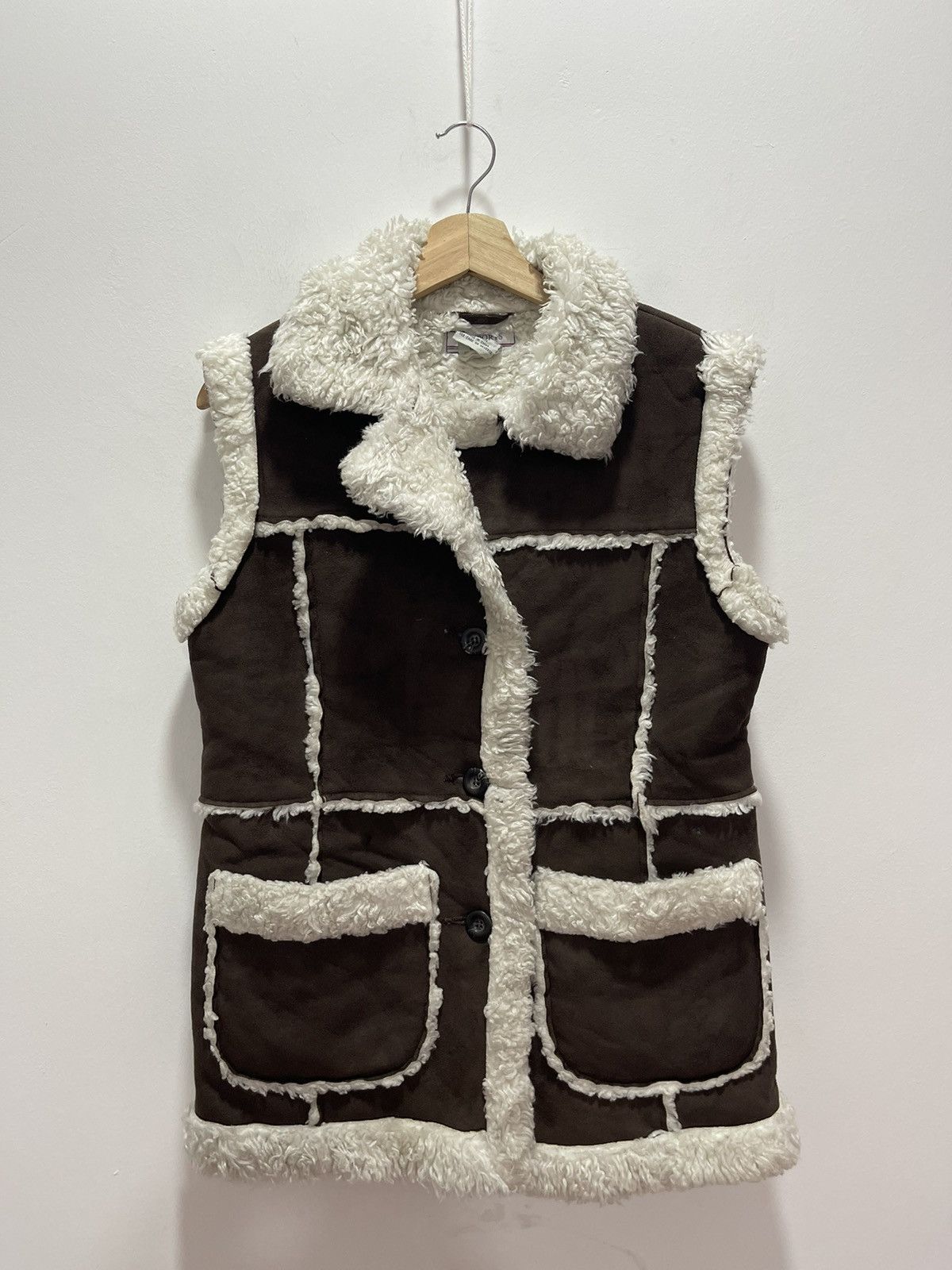 Japanese Brand × Vintage JAPANESE STYLE PU LEATHER PATCHWORK SHERPA JACKETS Size S / US 4 / IT 40 - 1 Thumbnail
